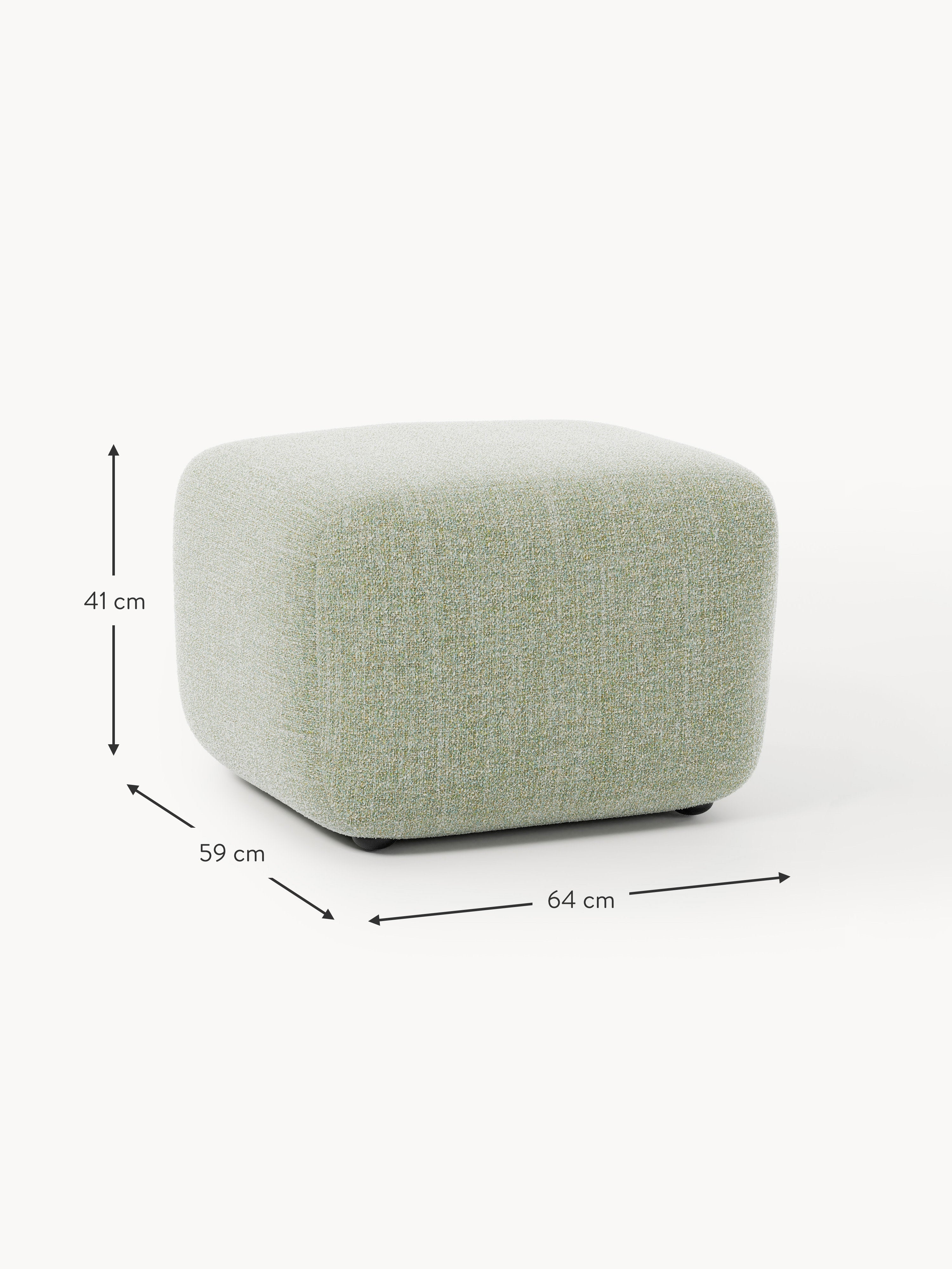Bouclé-Sofa-Hocker Wolke