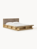 Galeriebild 1 - Holz-Bettgestell Clark mit Bank und Seitenablagen