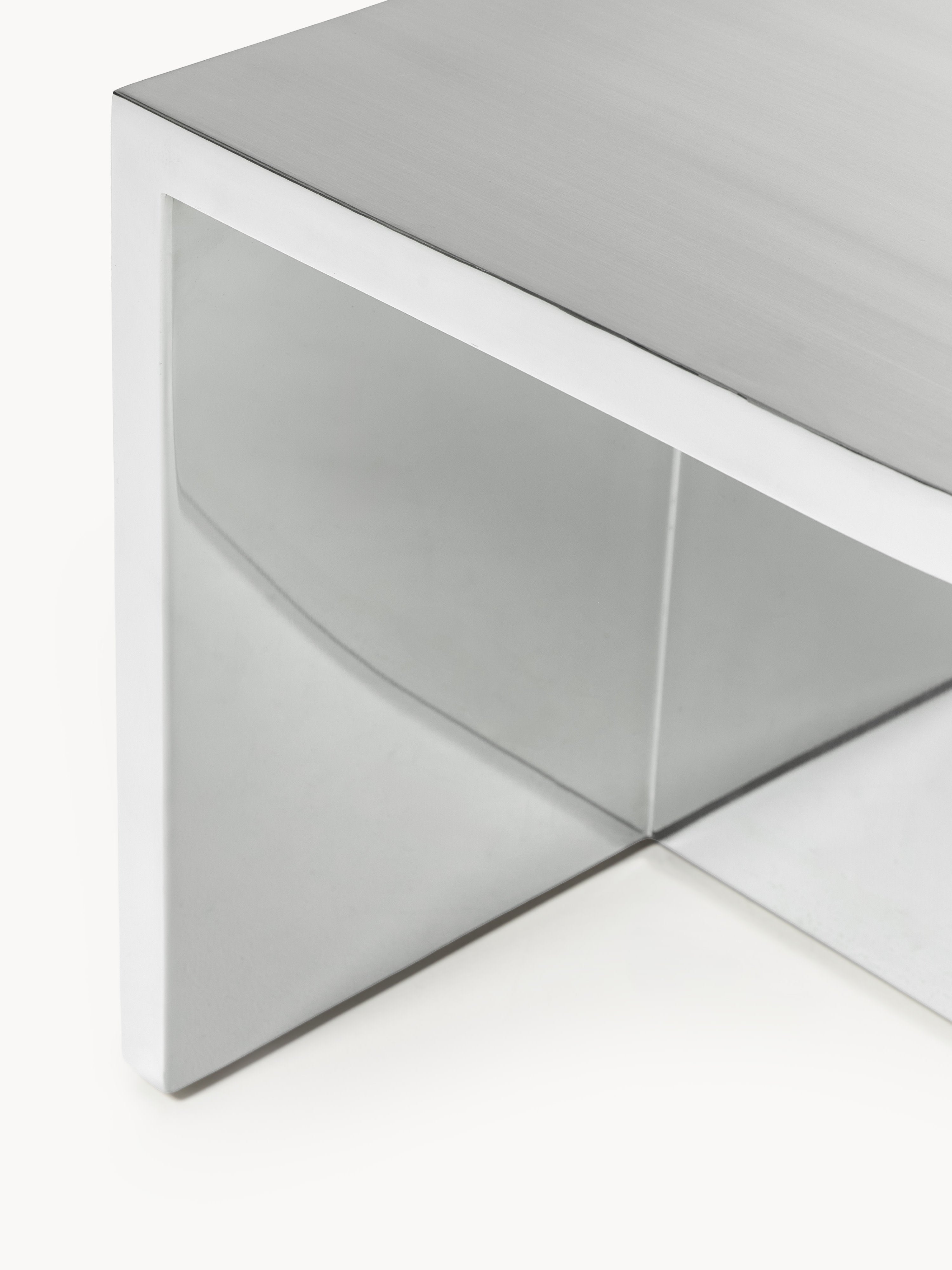 Ovaler Couchtisch Leander aus Metall