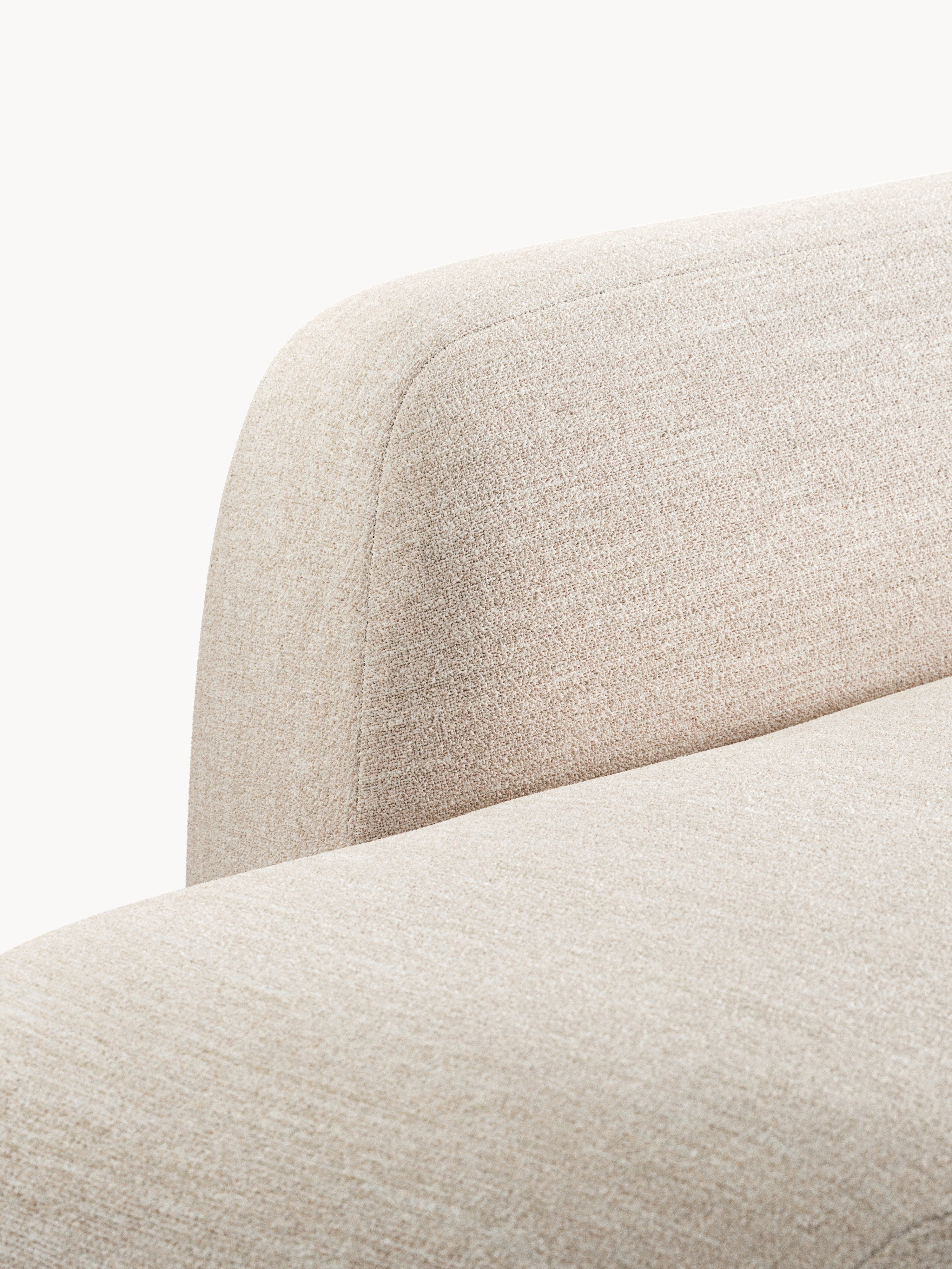 Modulares Bouclé-XL-Ecksofa Wolke mit Chaiselongue