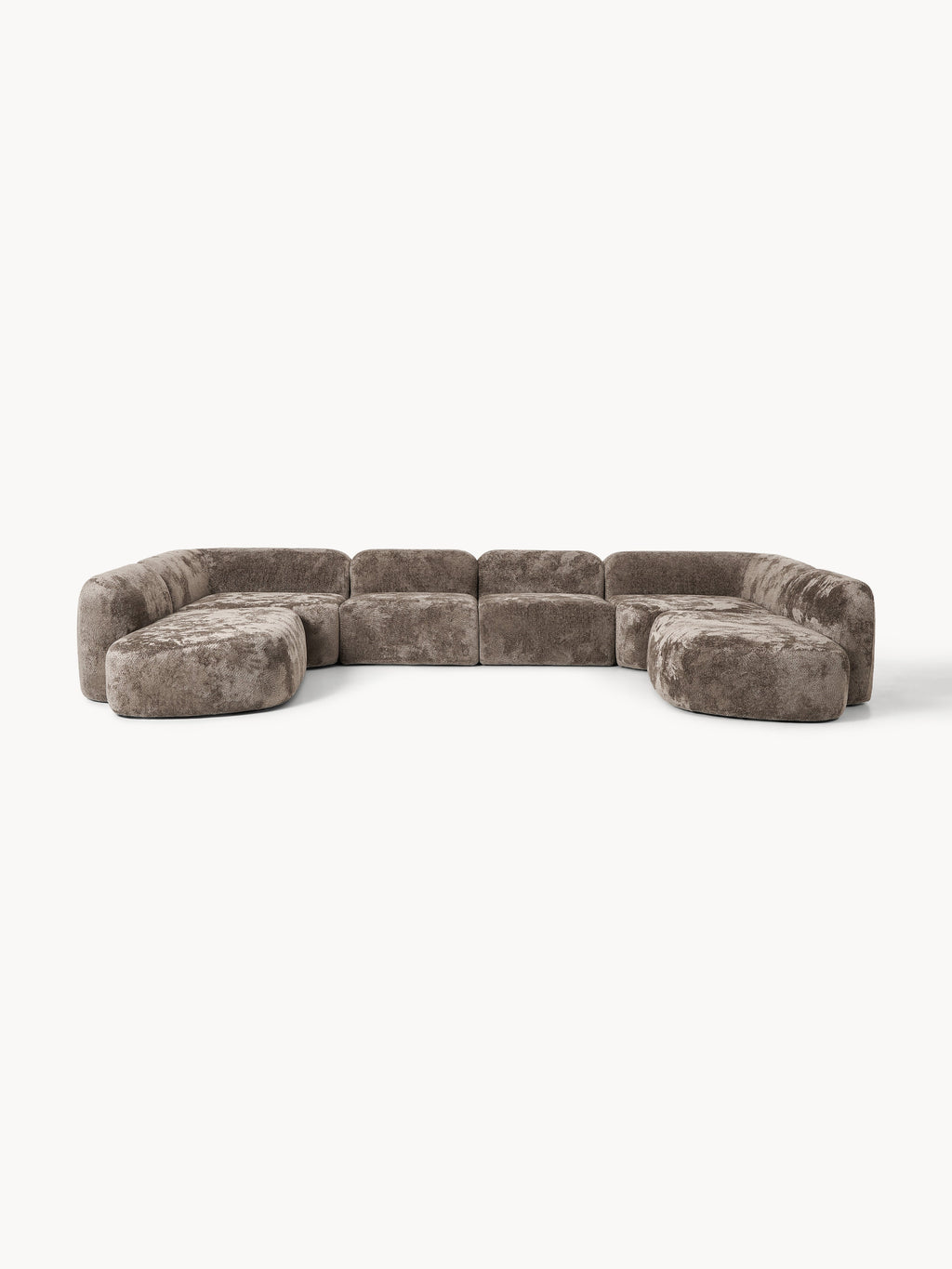 XL Modulares Teddy-Bouclé-Sofa Wolke