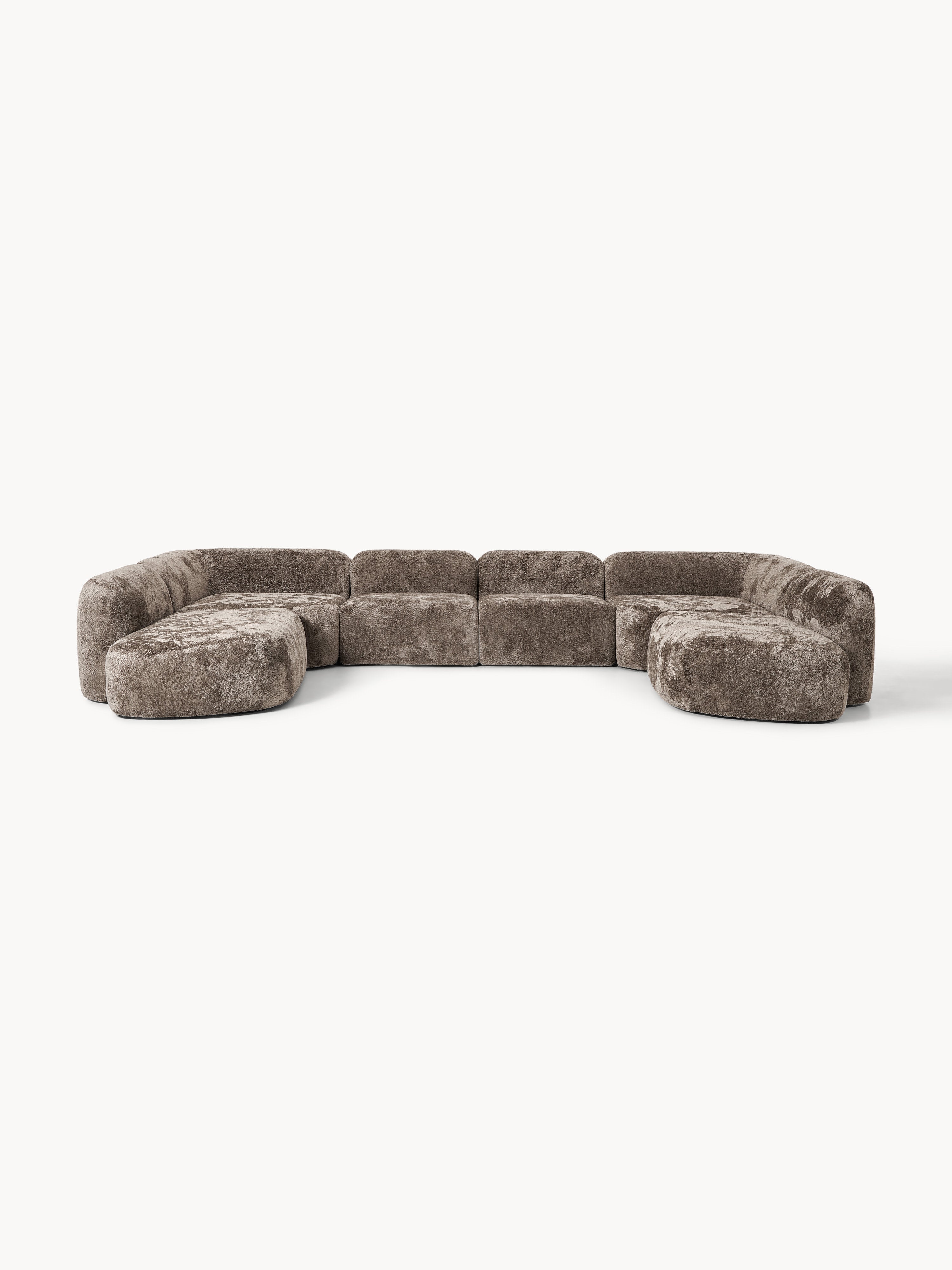 XL Modulares Teddy-Bouclé-Sofa Wolke