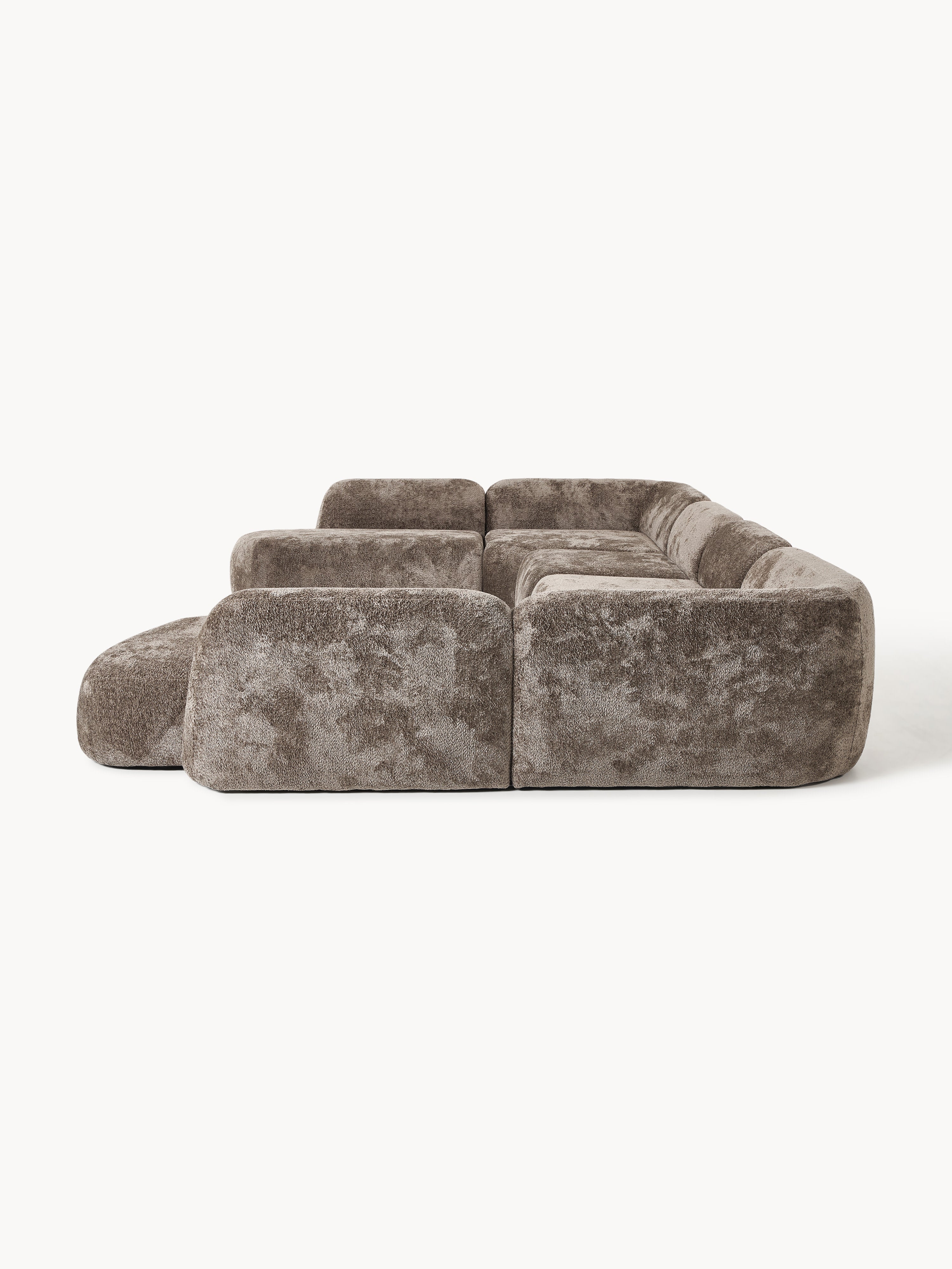 XL Modulares Teddy-Bouclé-Sofa Wolke