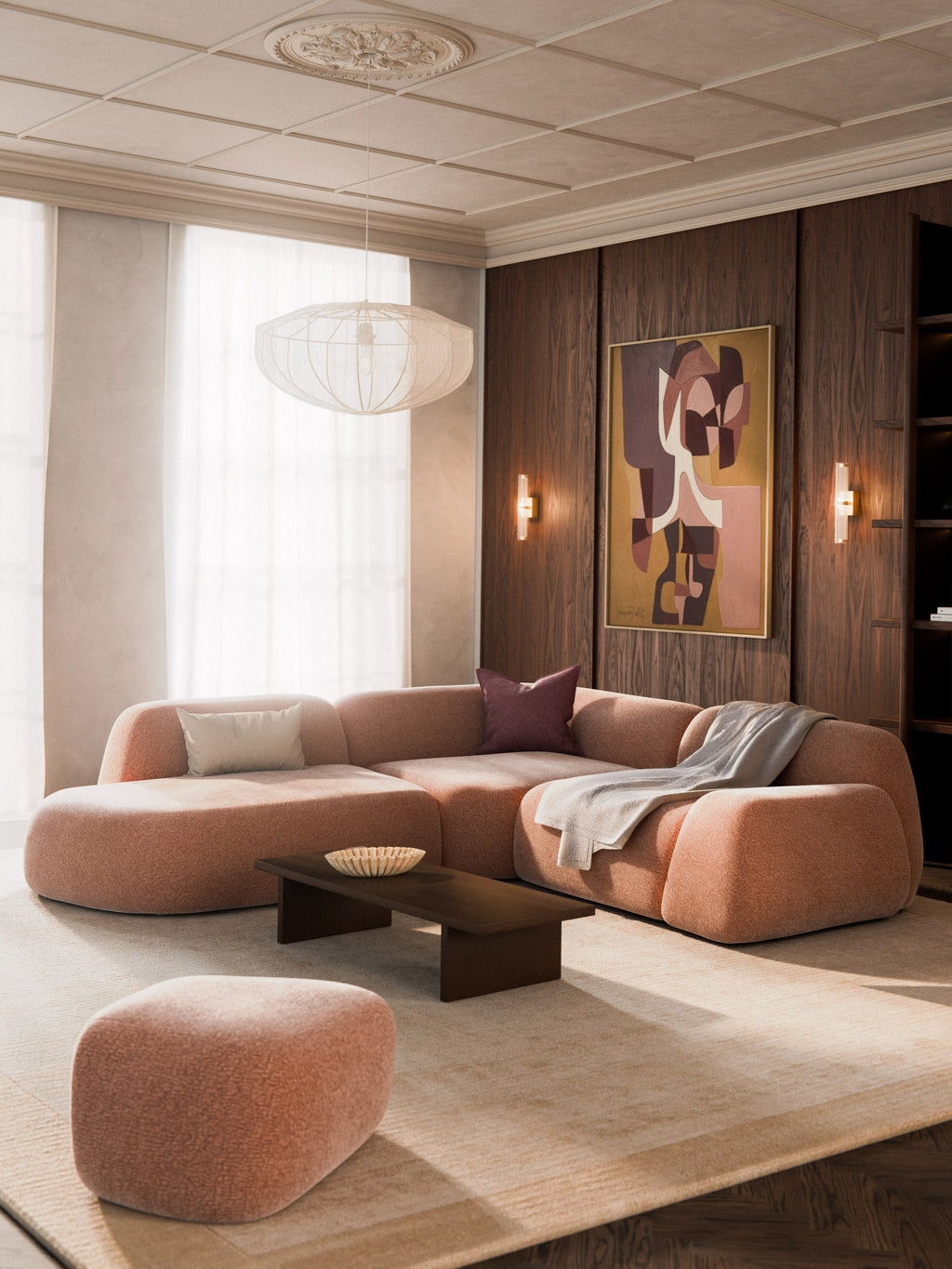 Modulares Ecksofa Wolke (4-Sitzer) mit Chaiselongue