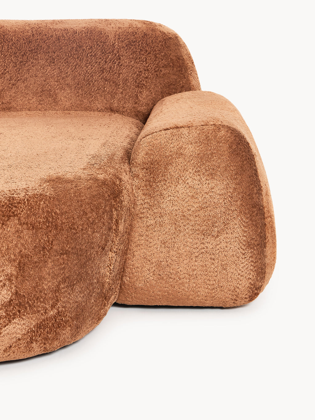 Modulares Teddy-Bouclé-Ecksofa Wolke (4-Sitzer) mit Chaiselongue