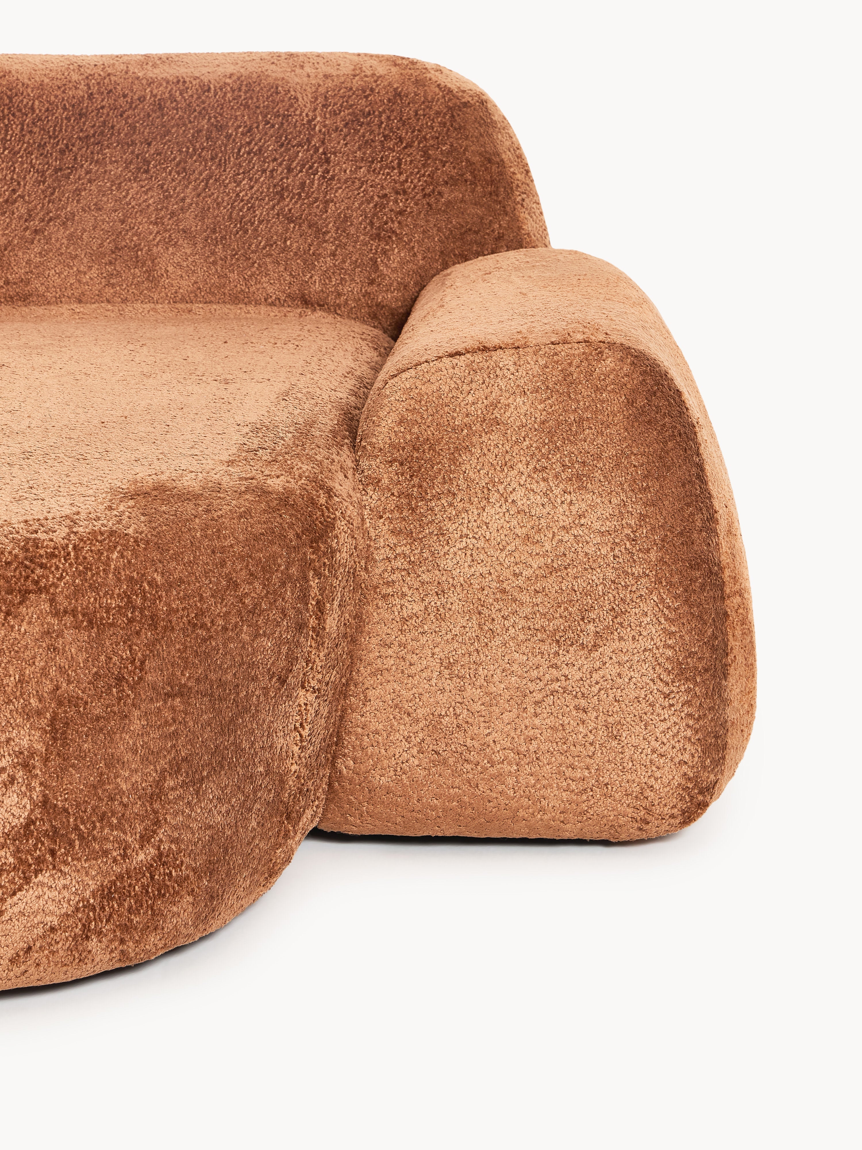 Modulares Teddy-Bouclé-Ecksofa Wolke (4-Sitzer) mit Chaiselongue