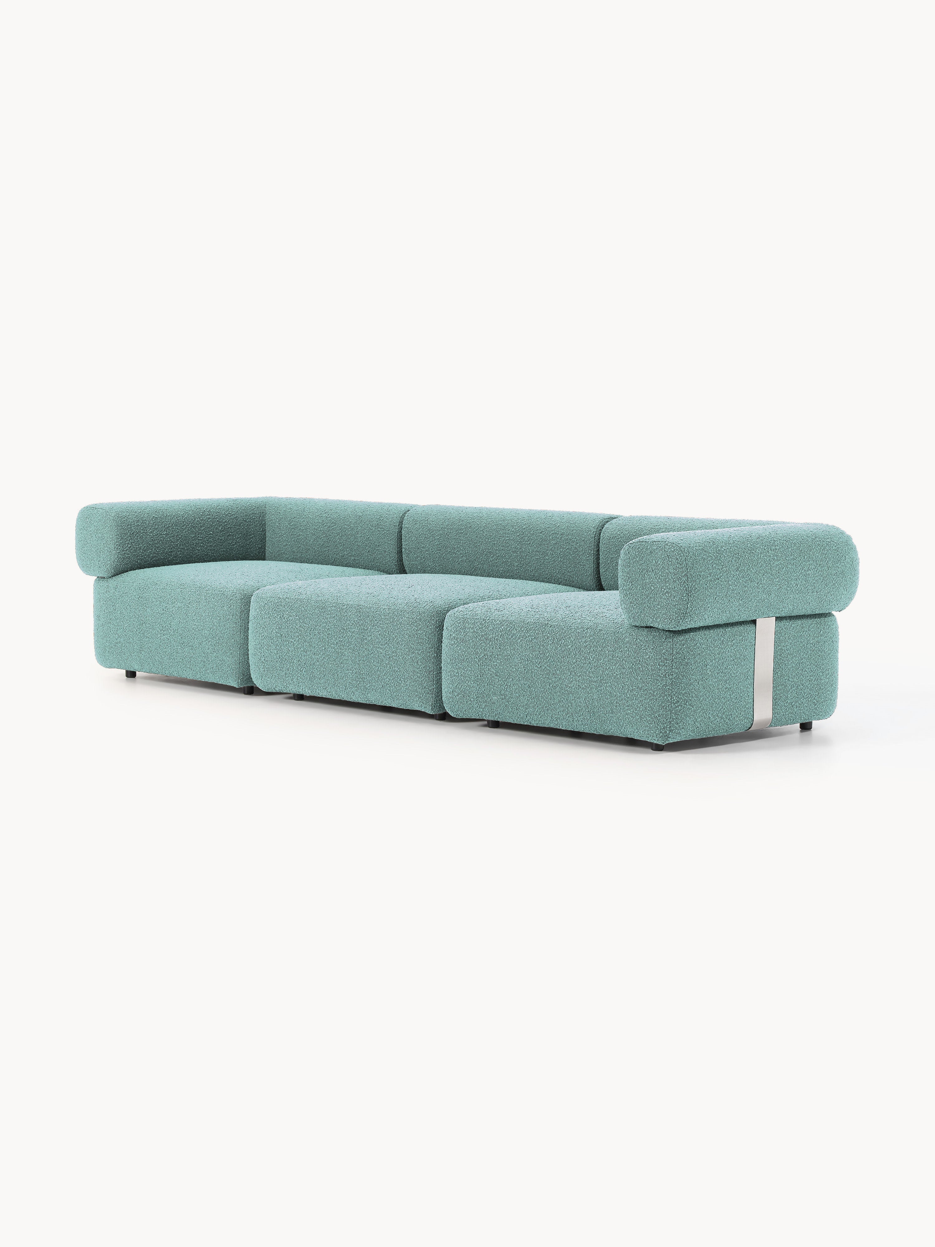 Modulares Bouclé-Sofa Anton (4-Sitzer)