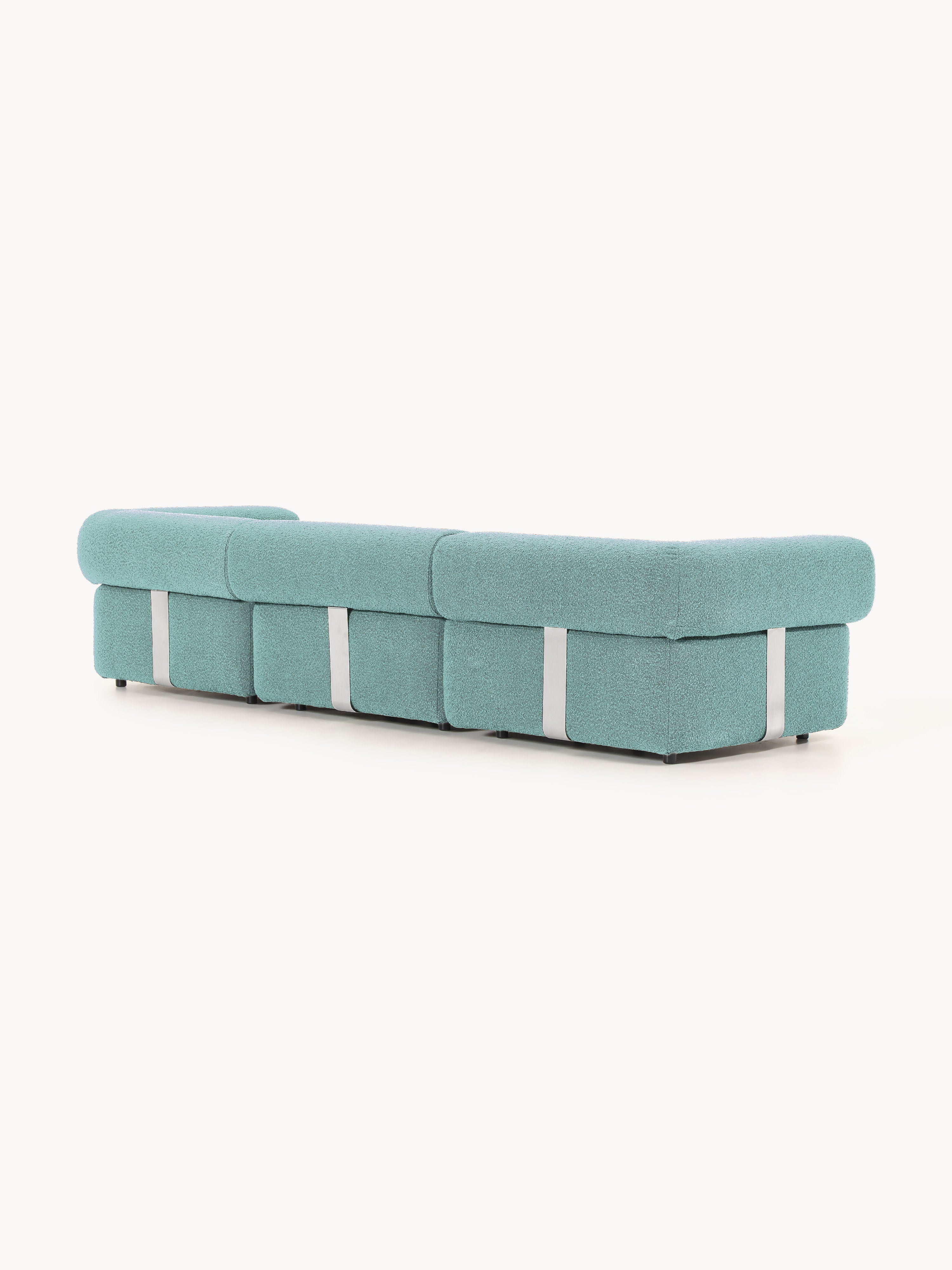 Modulares Bouclé-Sofa Anton (4-Sitzer)