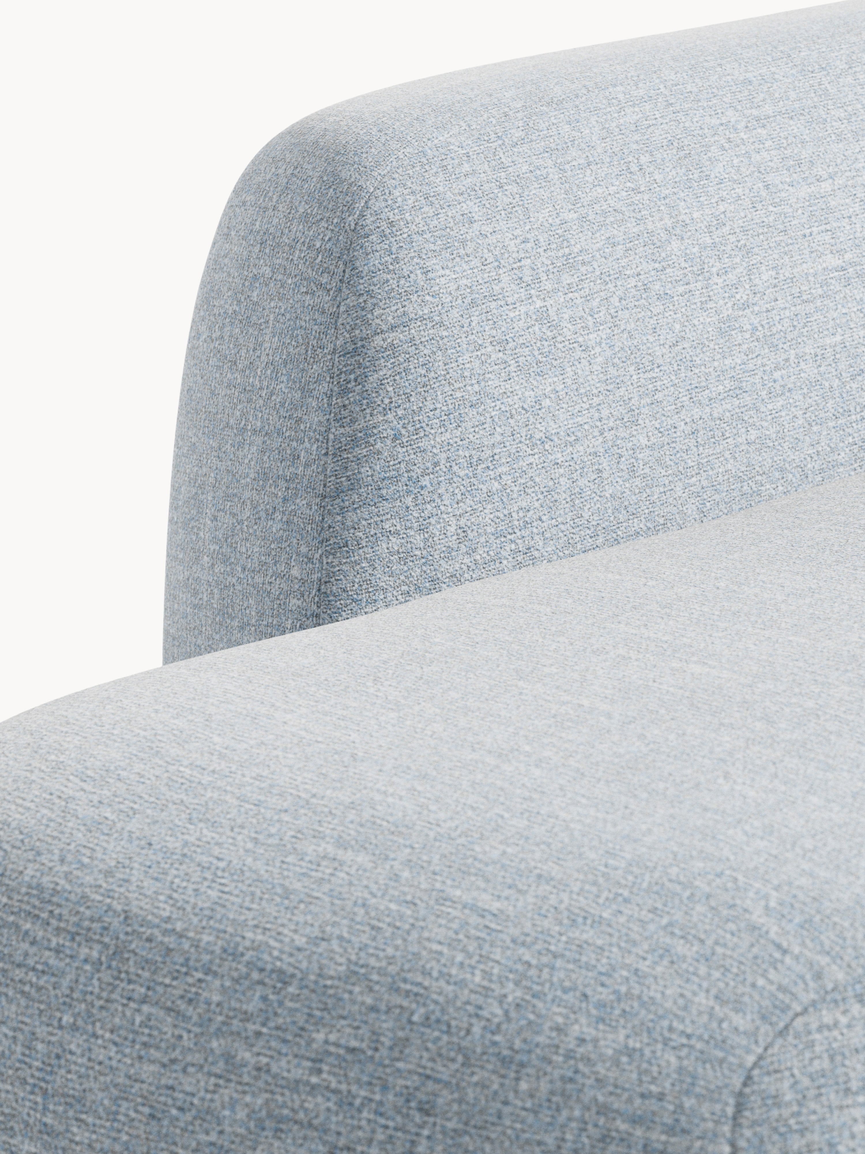 Modulares Bouclé-XL-Ecksofa Wolke mit Chaiselongue