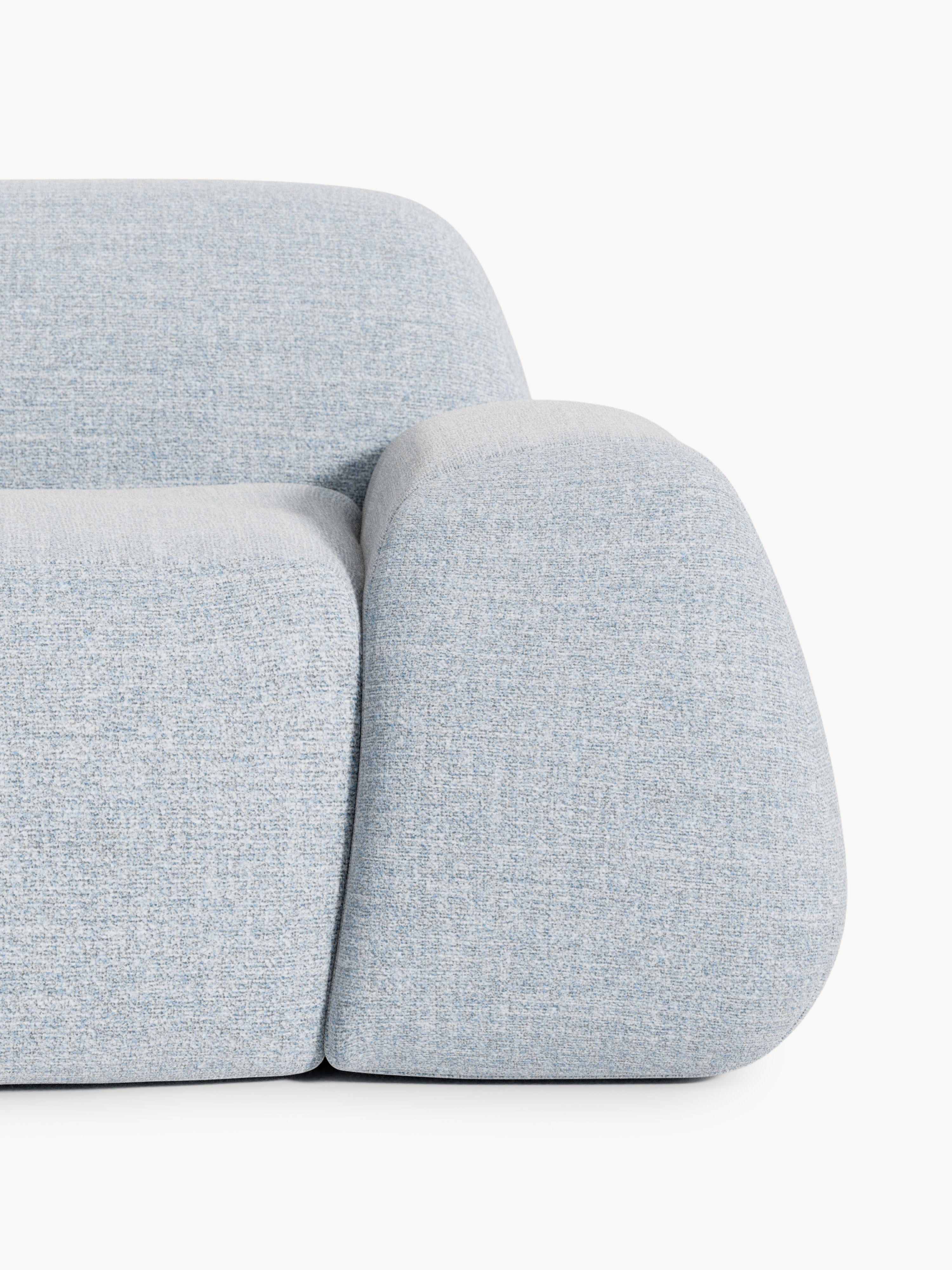 Modulares Bouclé-XL-Ecksofa Wolke mit Chaiselongue