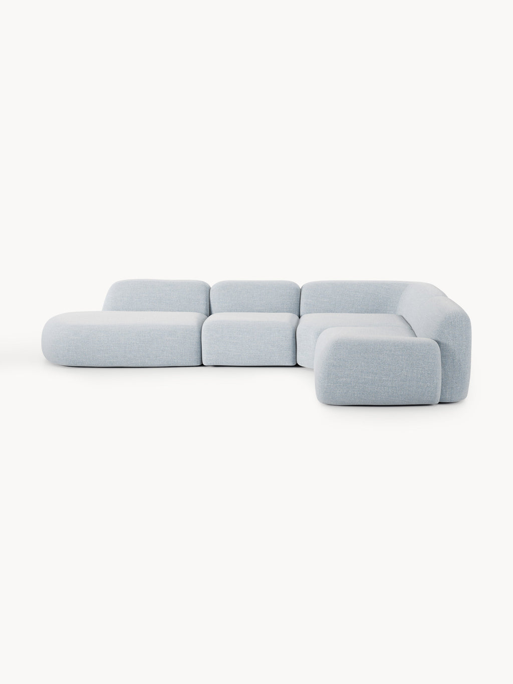 Galeriebild 1 - Modulares Bouclé-XL-Ecksofa Wolke mit Chaiselongue