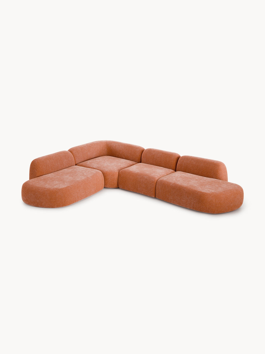Modulares XL-Ecksofa Wolke mit Chaiselongue