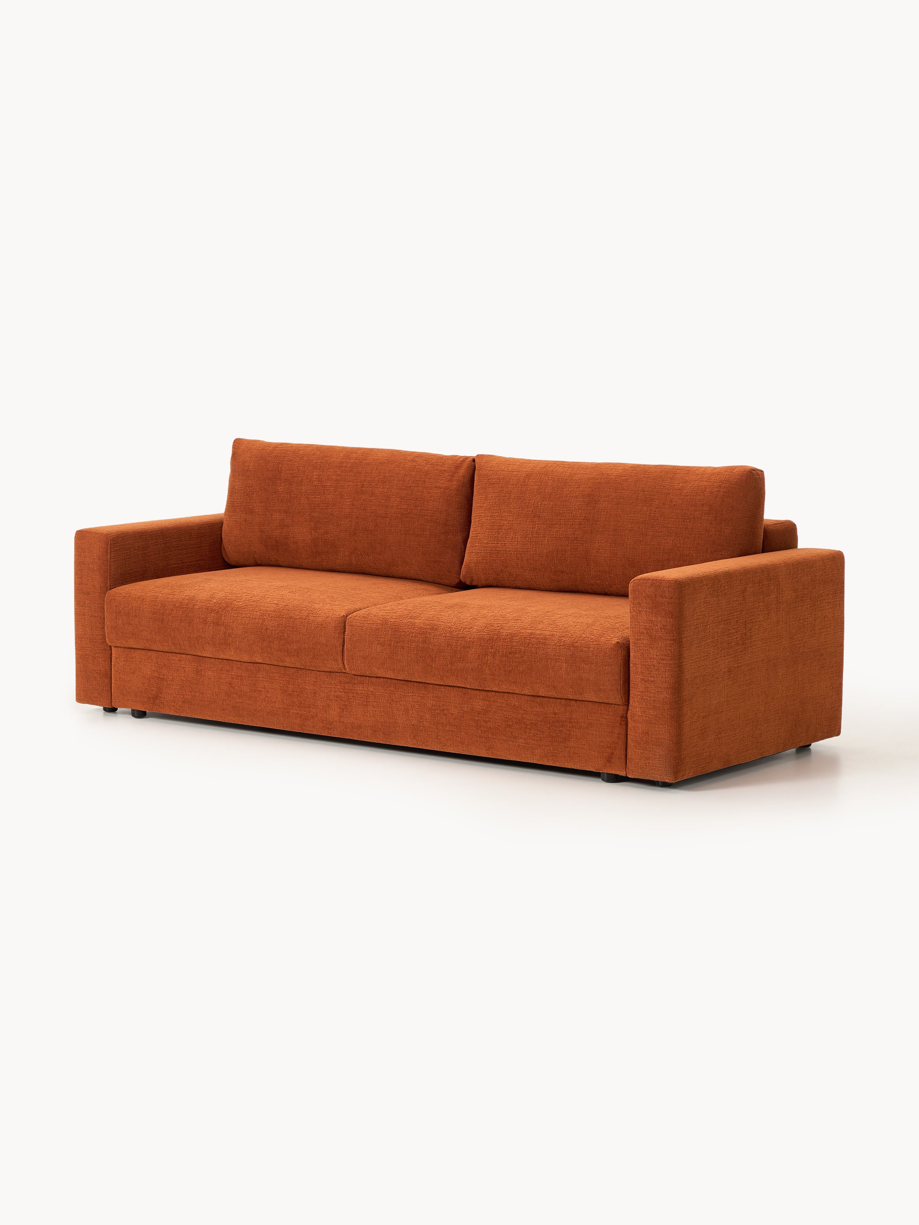 Samt-Schlafsofa Tasha (3-Sitzer) mit Stauraum