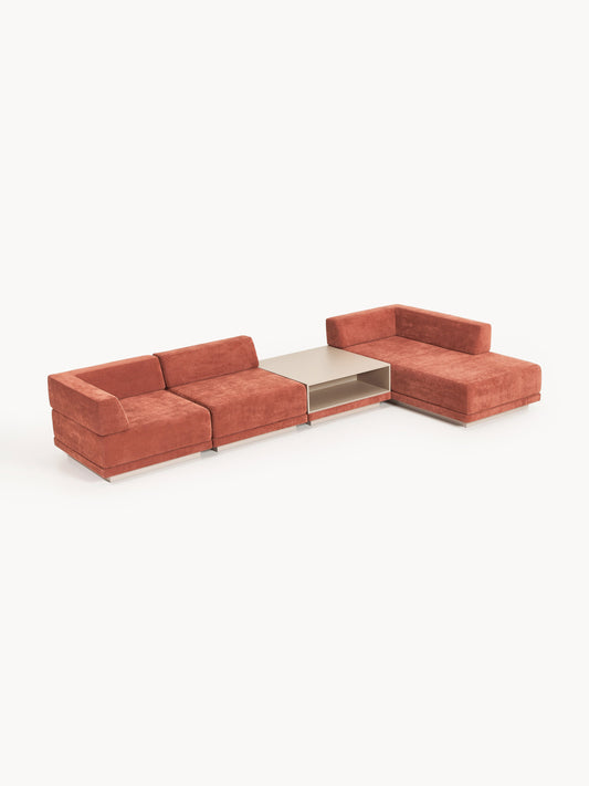 Galeriebild 1 - Modulares Ecksofa Colin (4-Sitzer) mit Couchtisch