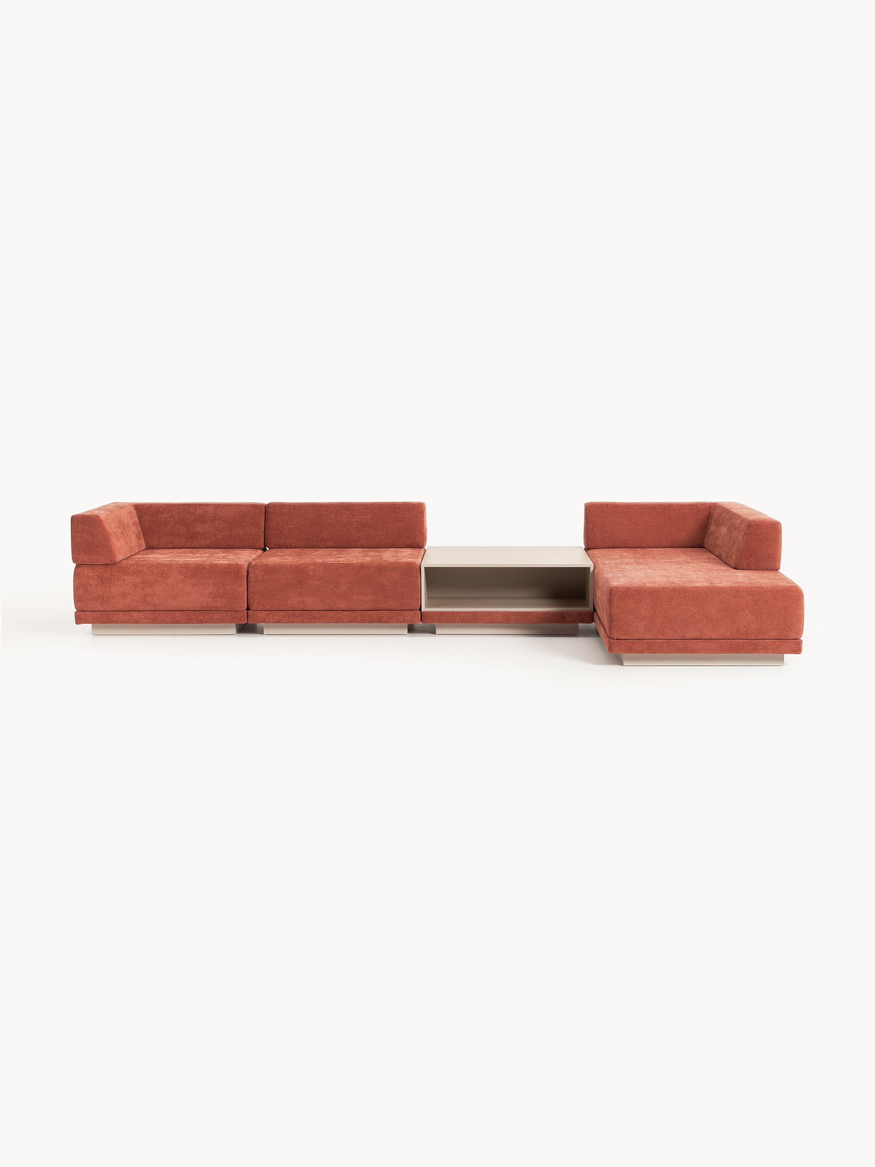 Modulares Ecksofa Colin (4-Sitzer) mit Couchtisch