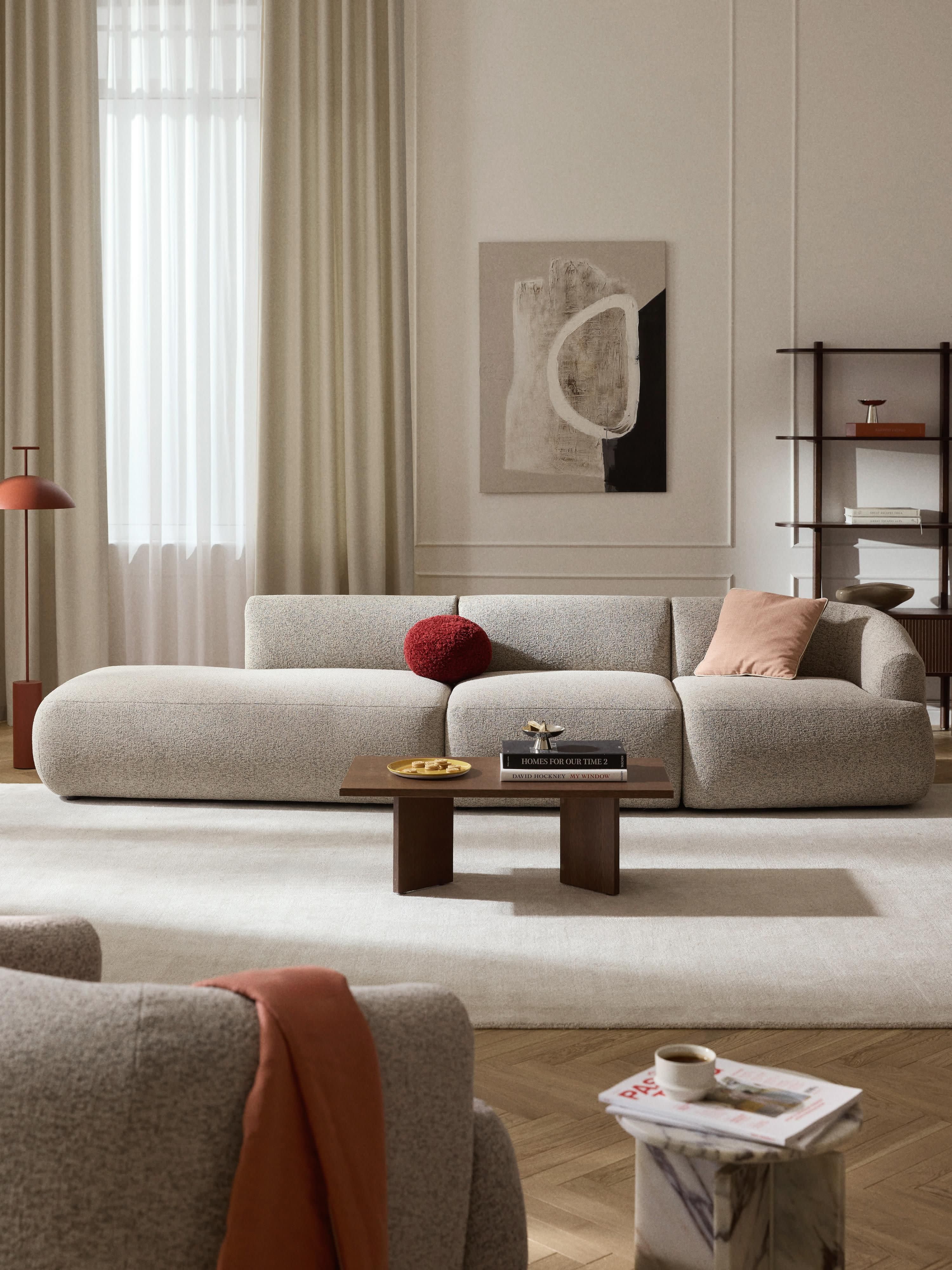 Modulare Bouclé-Chaise Sofia (2-Sitzer)