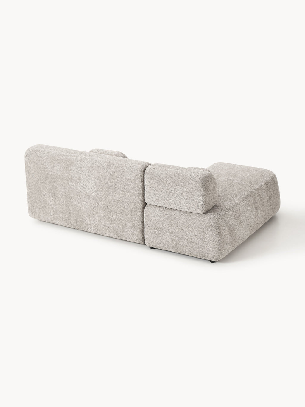 Schlafsofa Pao aus Teddy-Bouclé mit Stauraum