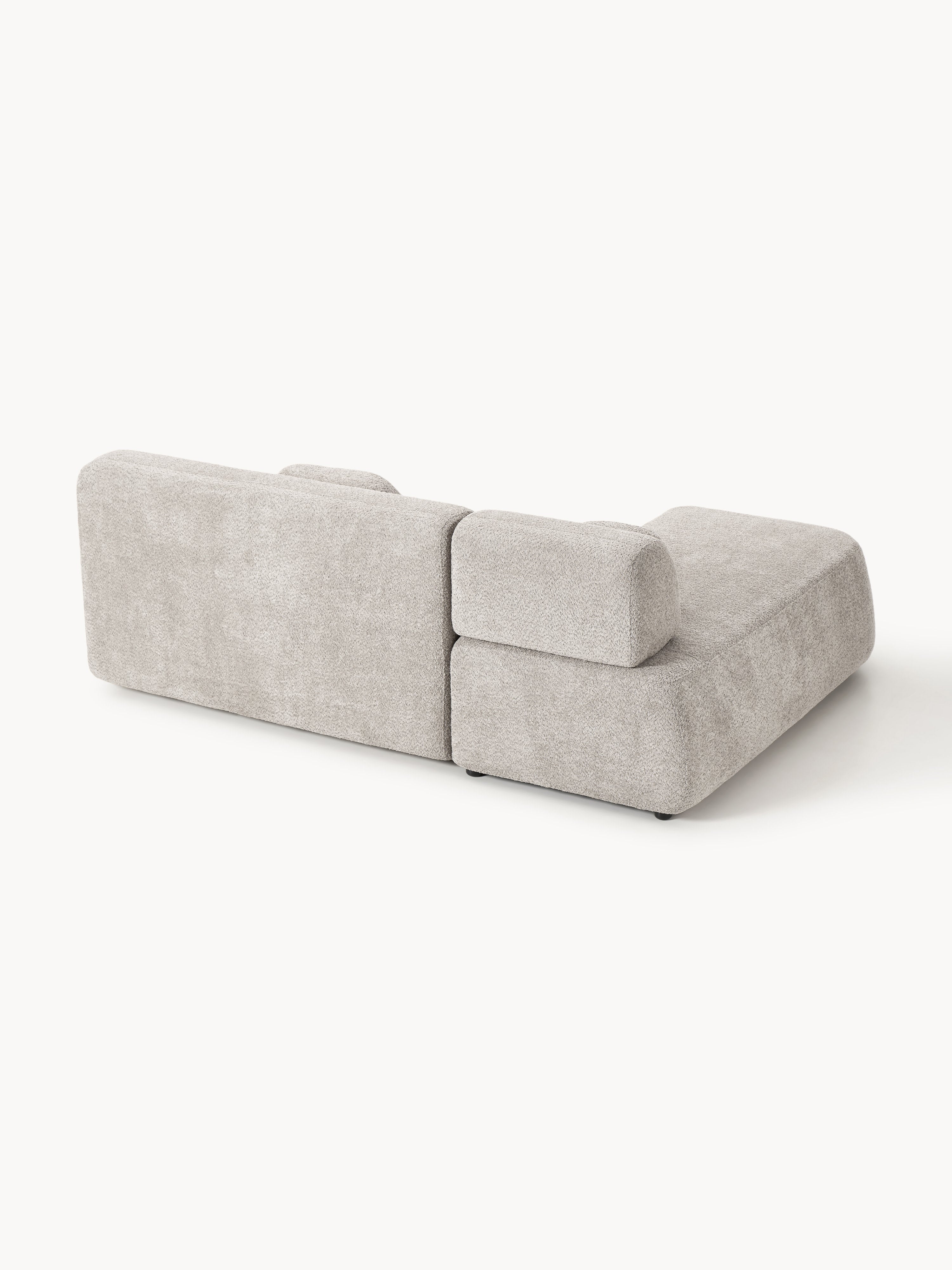Schlafsofa Pao aus Teddy-Bouclé mit Stauraum