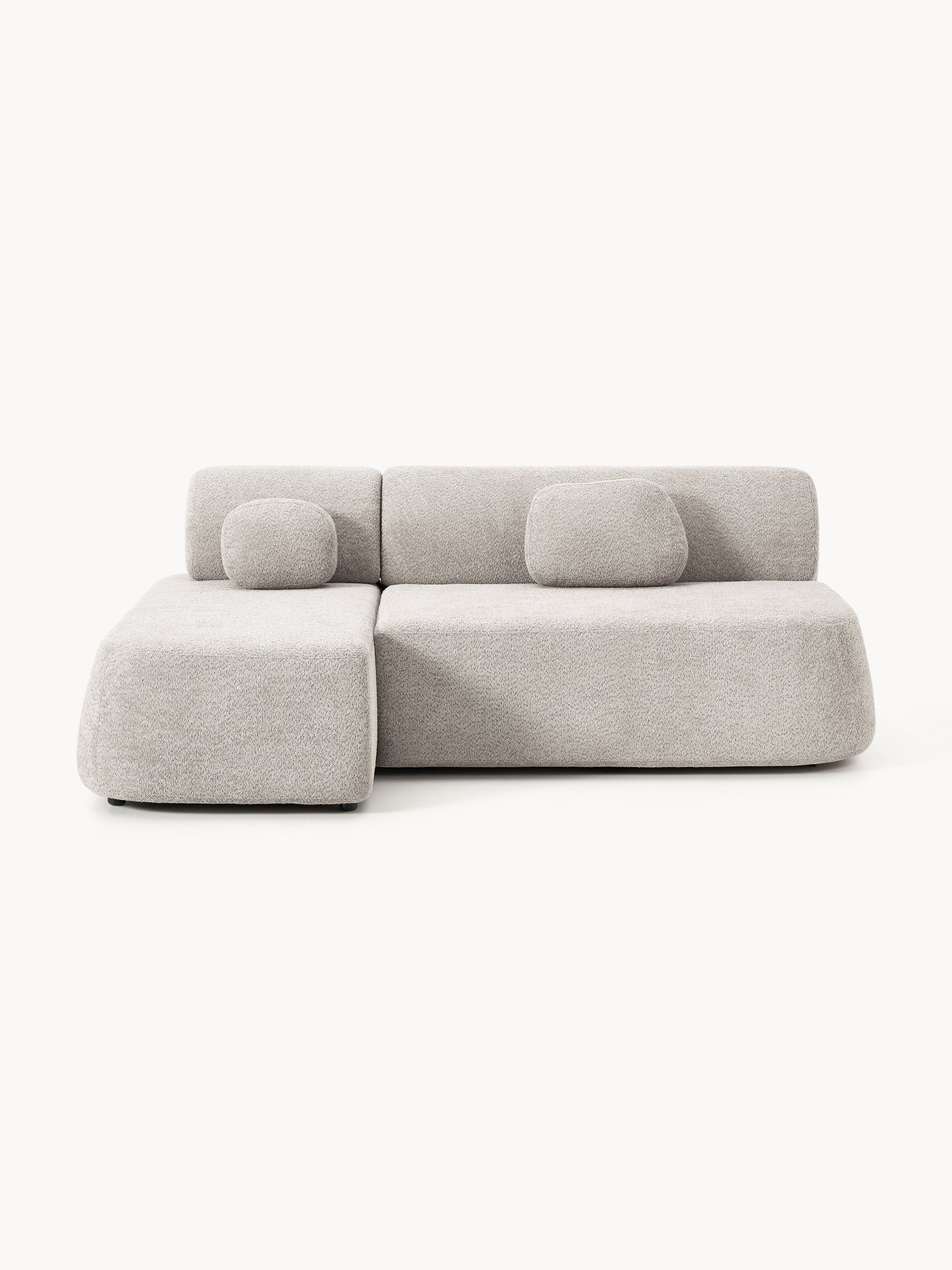Galeriebild 1 - Schlafsofa Pao aus Teddy-Bouclé mit Stauraum