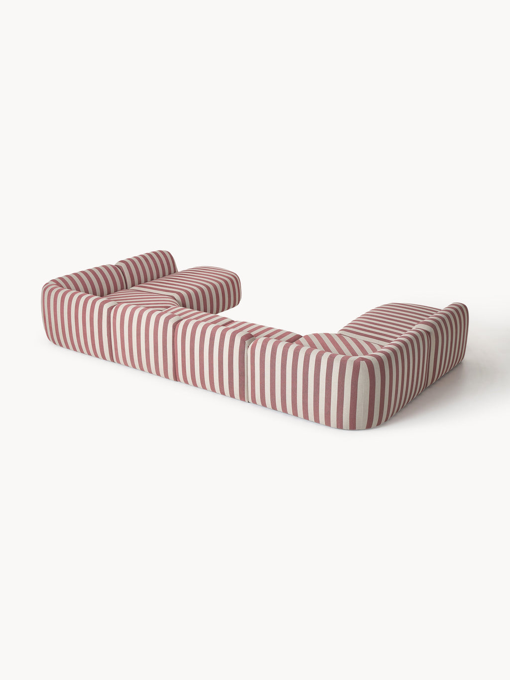 Modulares Gestreiftes XL-Sofa Wolke