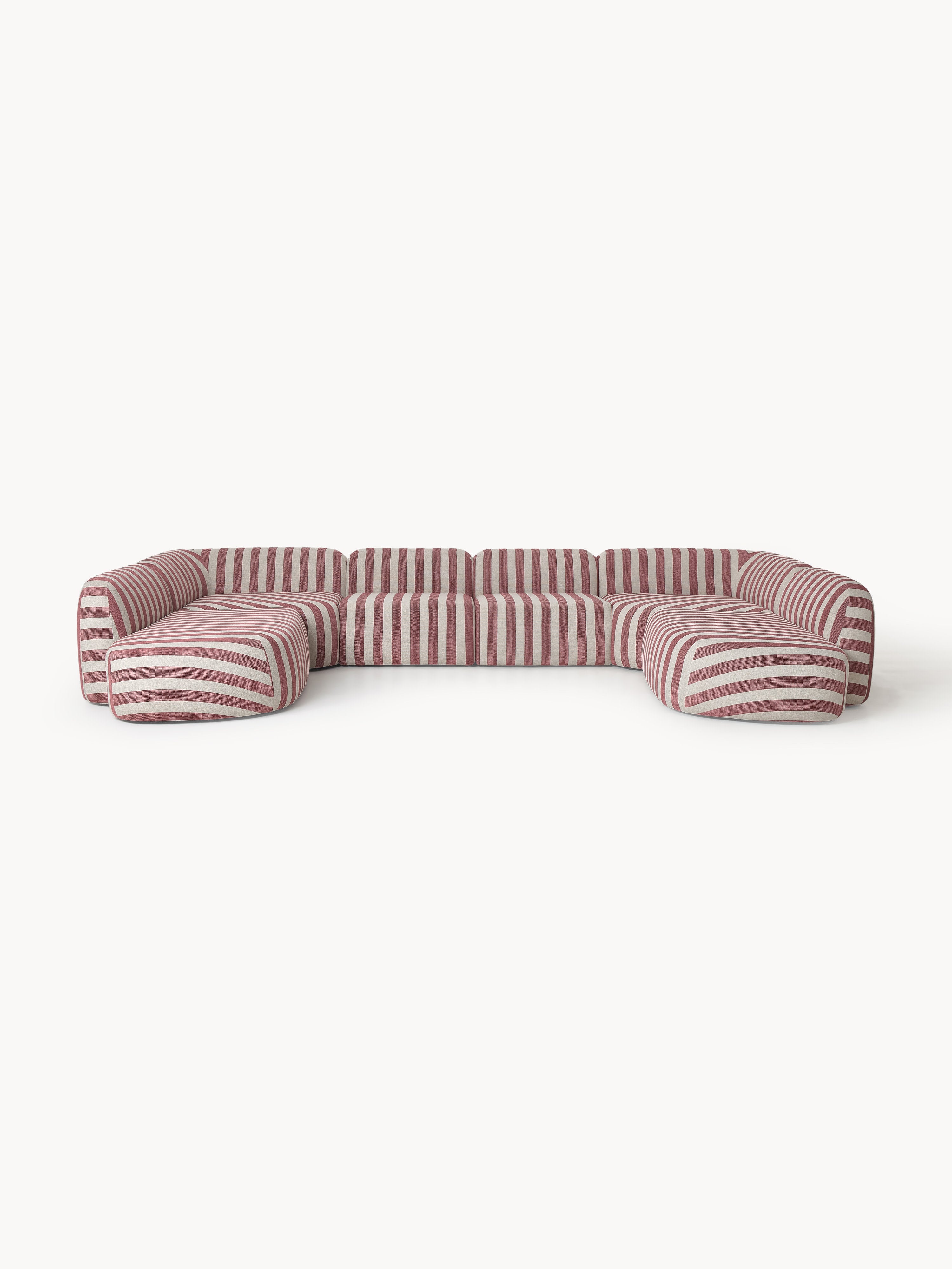Modulares Gestreiftes XL-Sofa Wolke