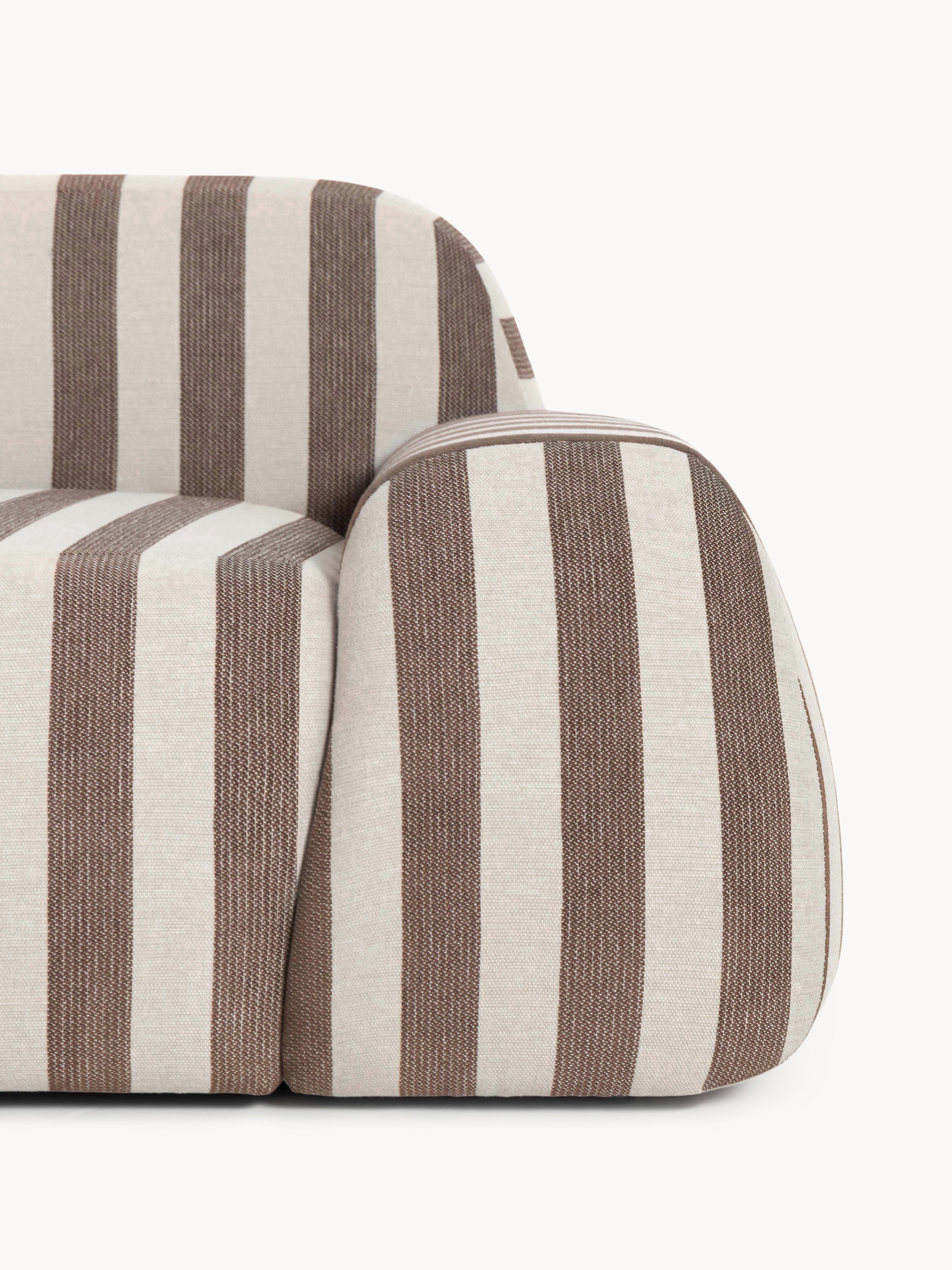 Modulares Gestreiftes Sofa Wolke (3-Sitzer)