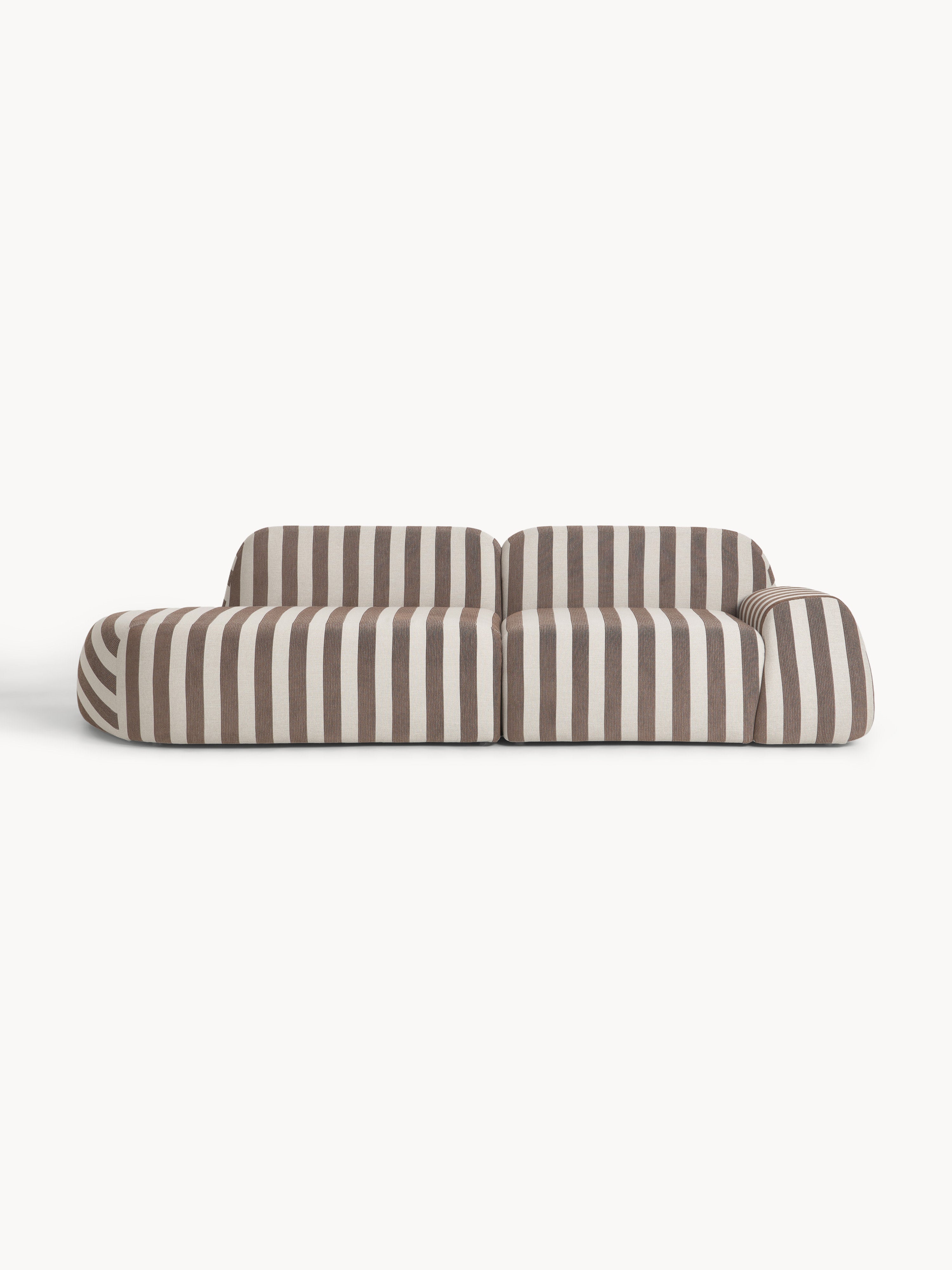 Galeriebild 1 - Modulares Gestreiftes Sofa Wolke (3-Sitzer)
