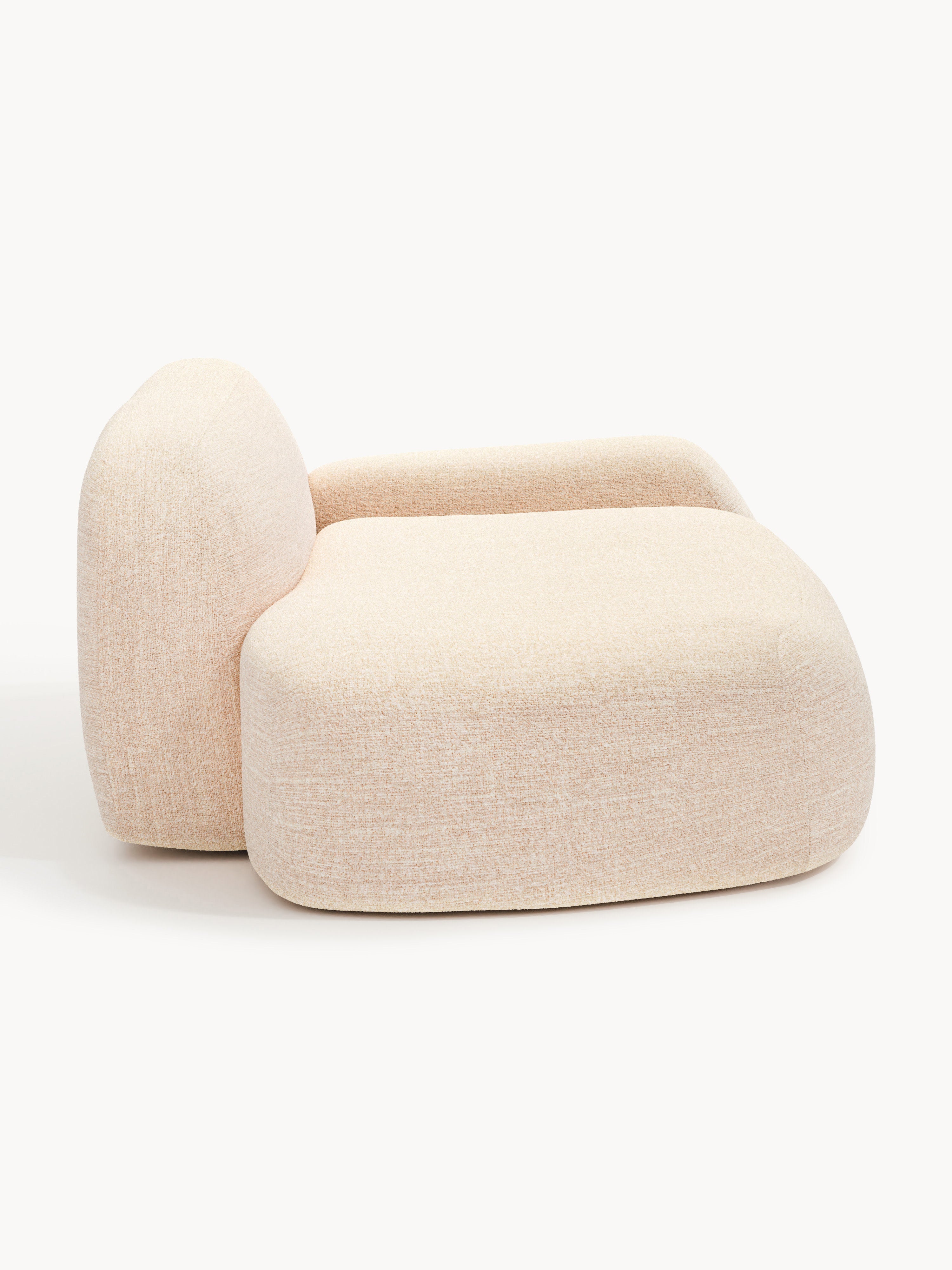Bouclé-Sofa Wolke (2-Sitzer) mit Chaiselongue
