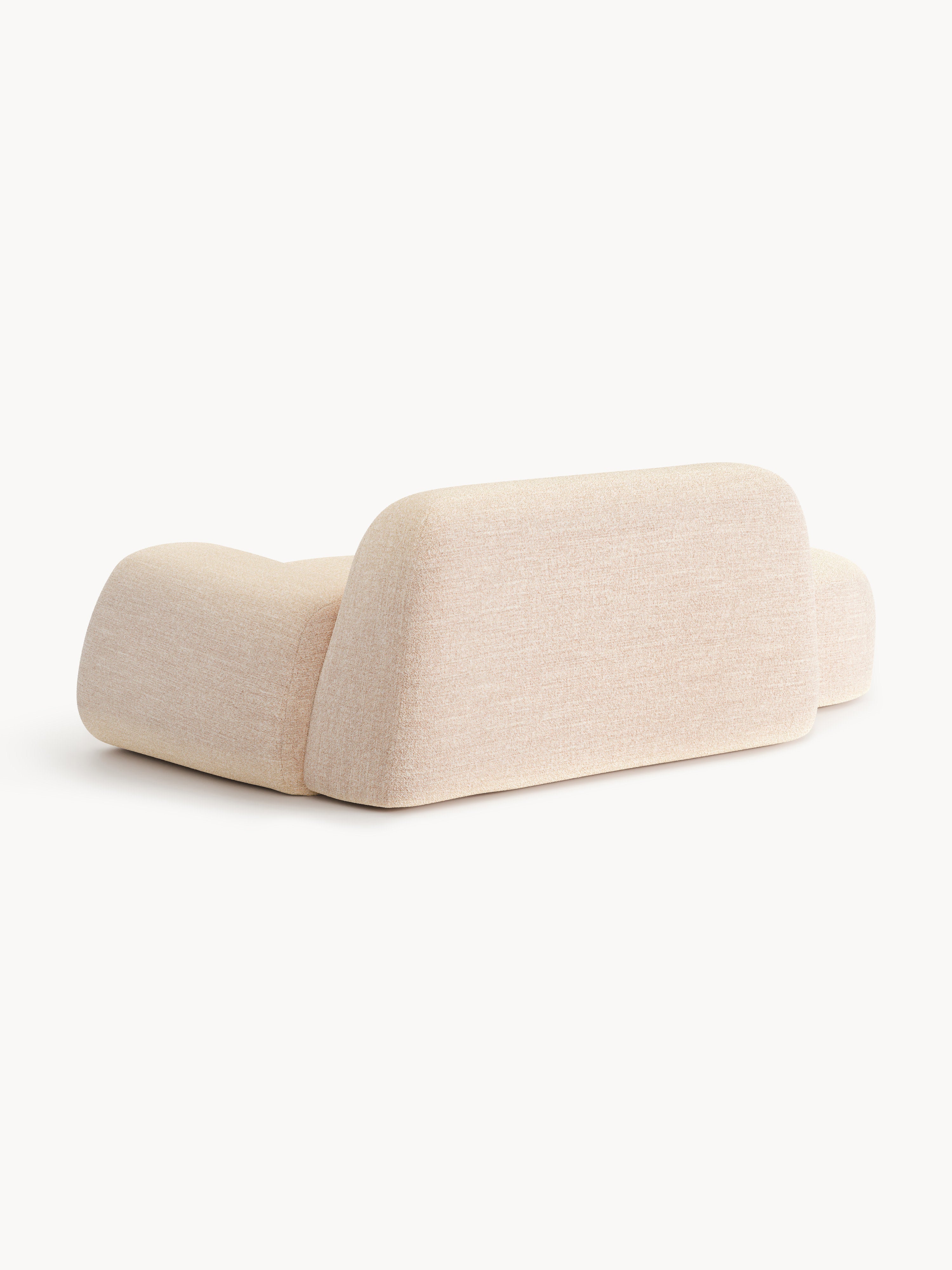Bouclé-Sofa Wolke (2-Sitzer) mit Chaiselongue