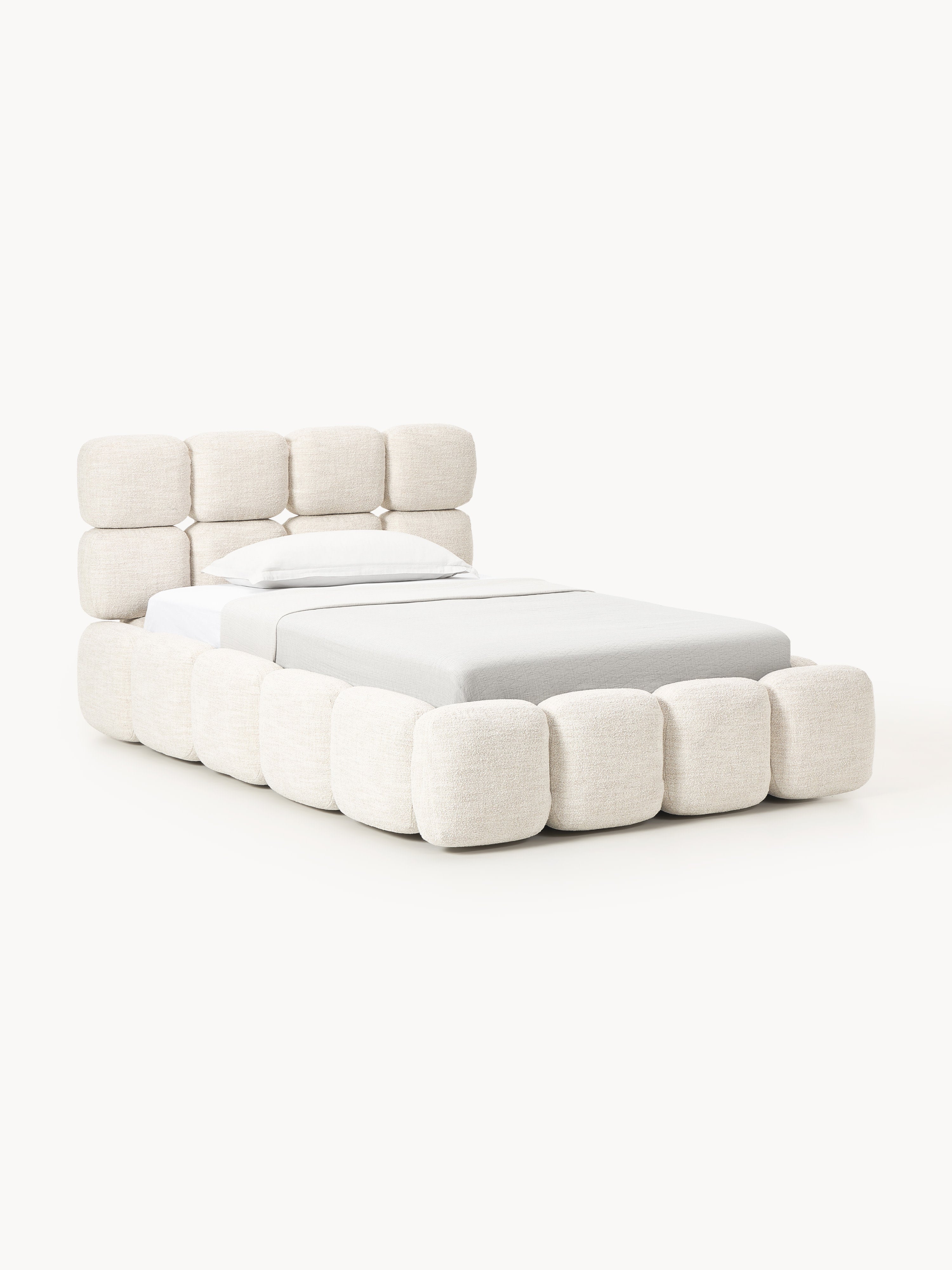 Galeriebild 1 - Einzelbett Tayla aus Teddy-Bouclé