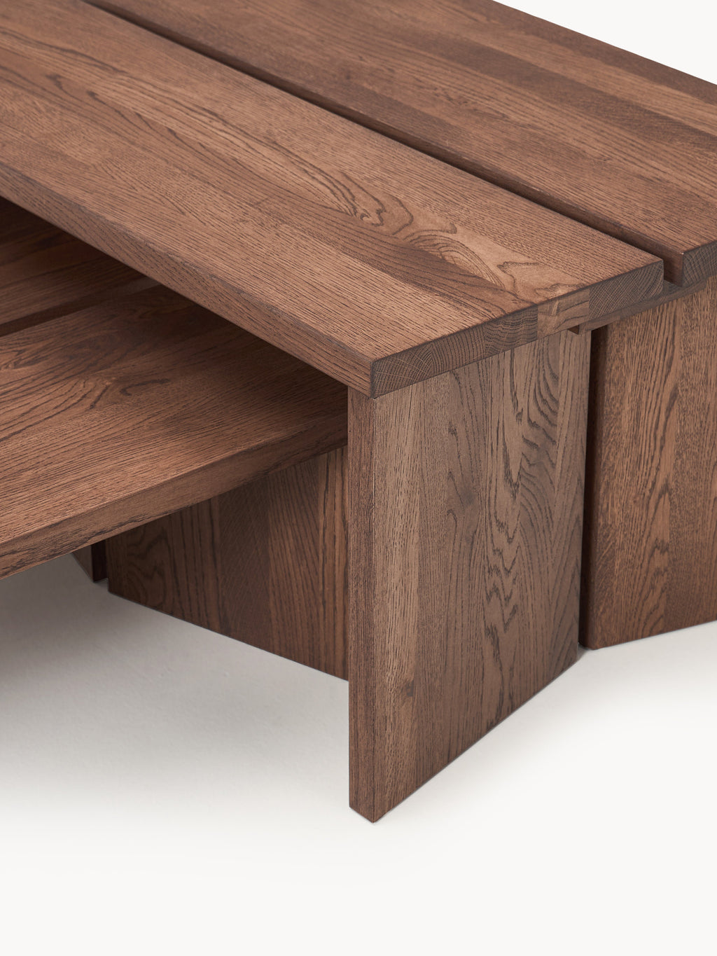 Couchtische Amad aus Eichenholz, 2er-Set