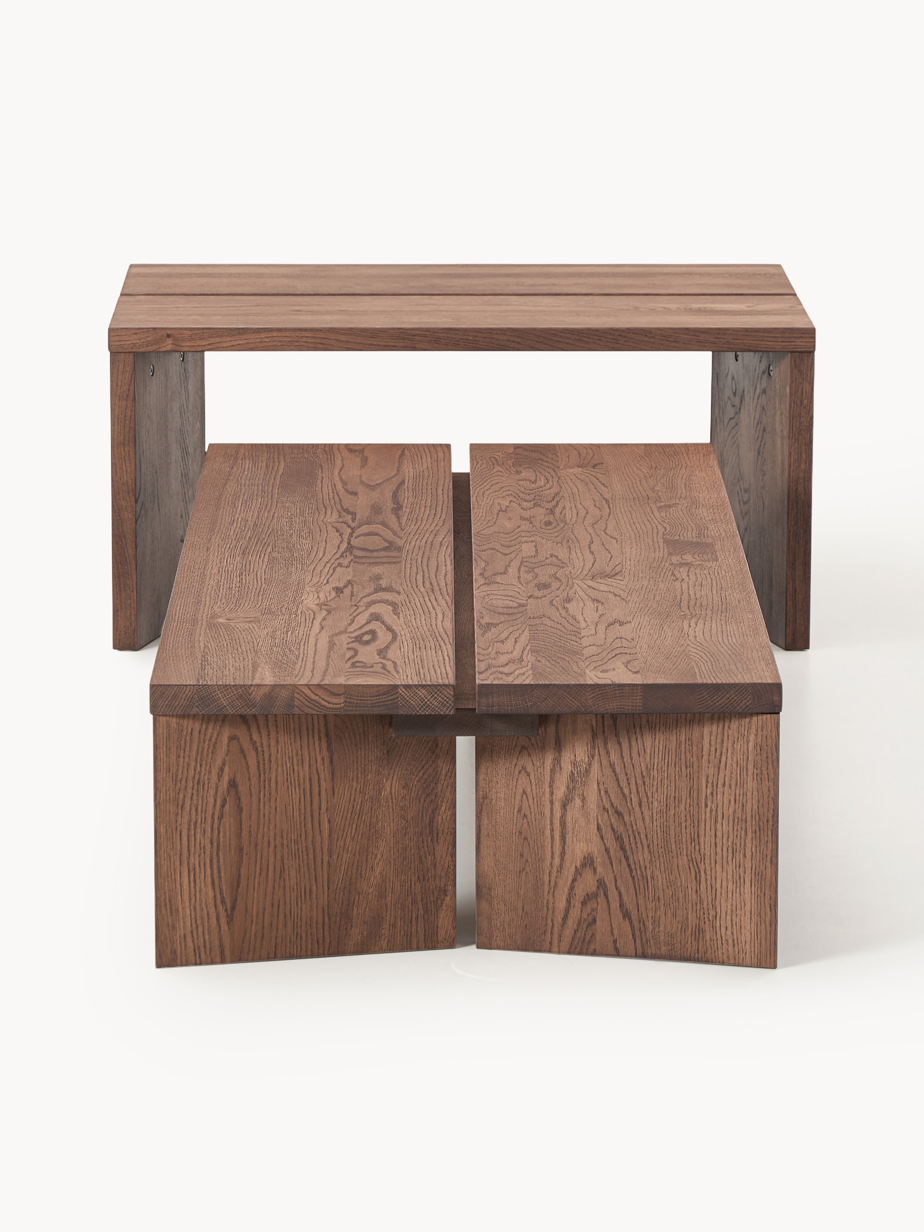 Couchtische Amad aus Eichenholz, 2er-Set