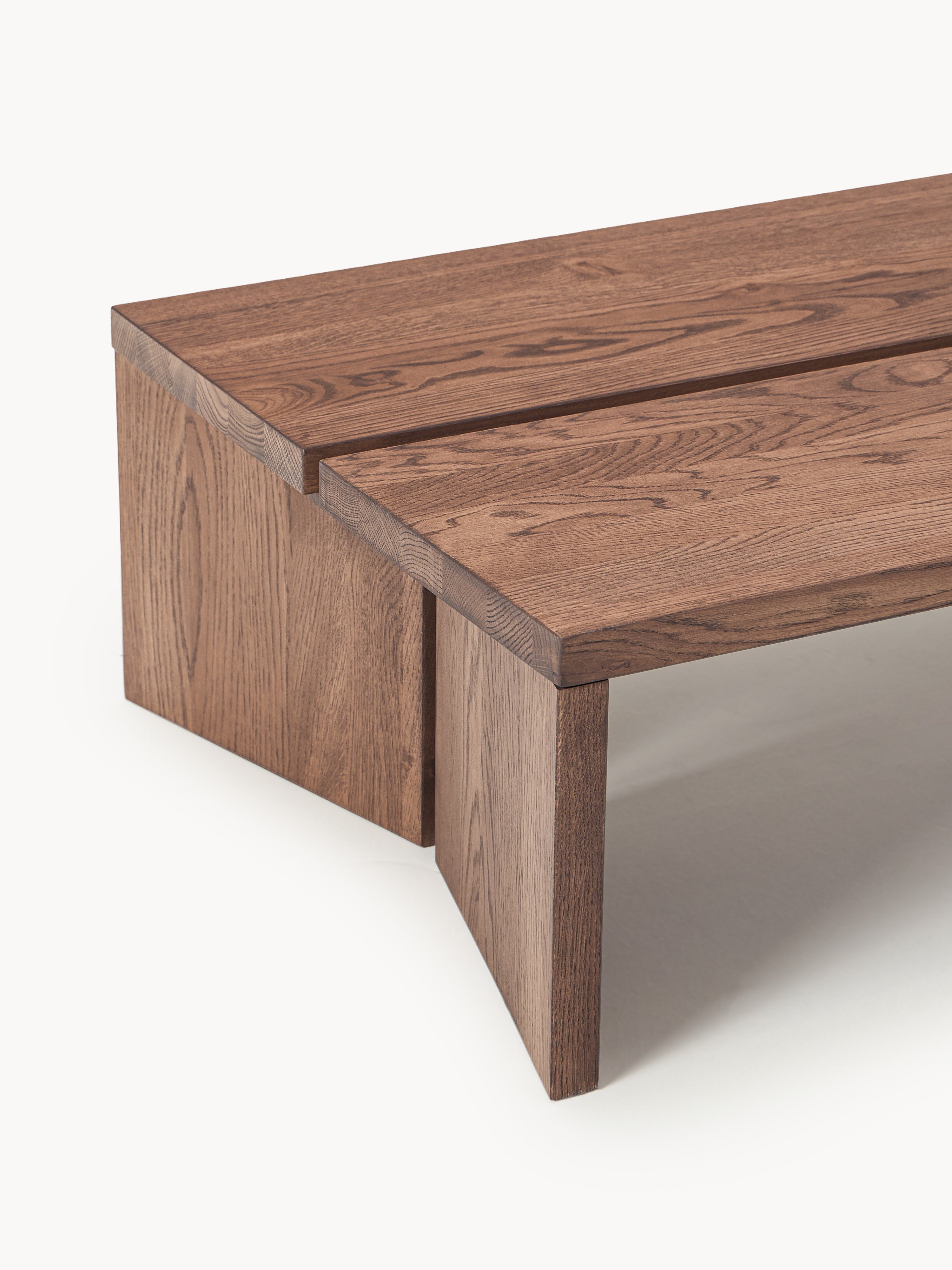 Couchtische Amad aus Eichenholz, 2er-Set
