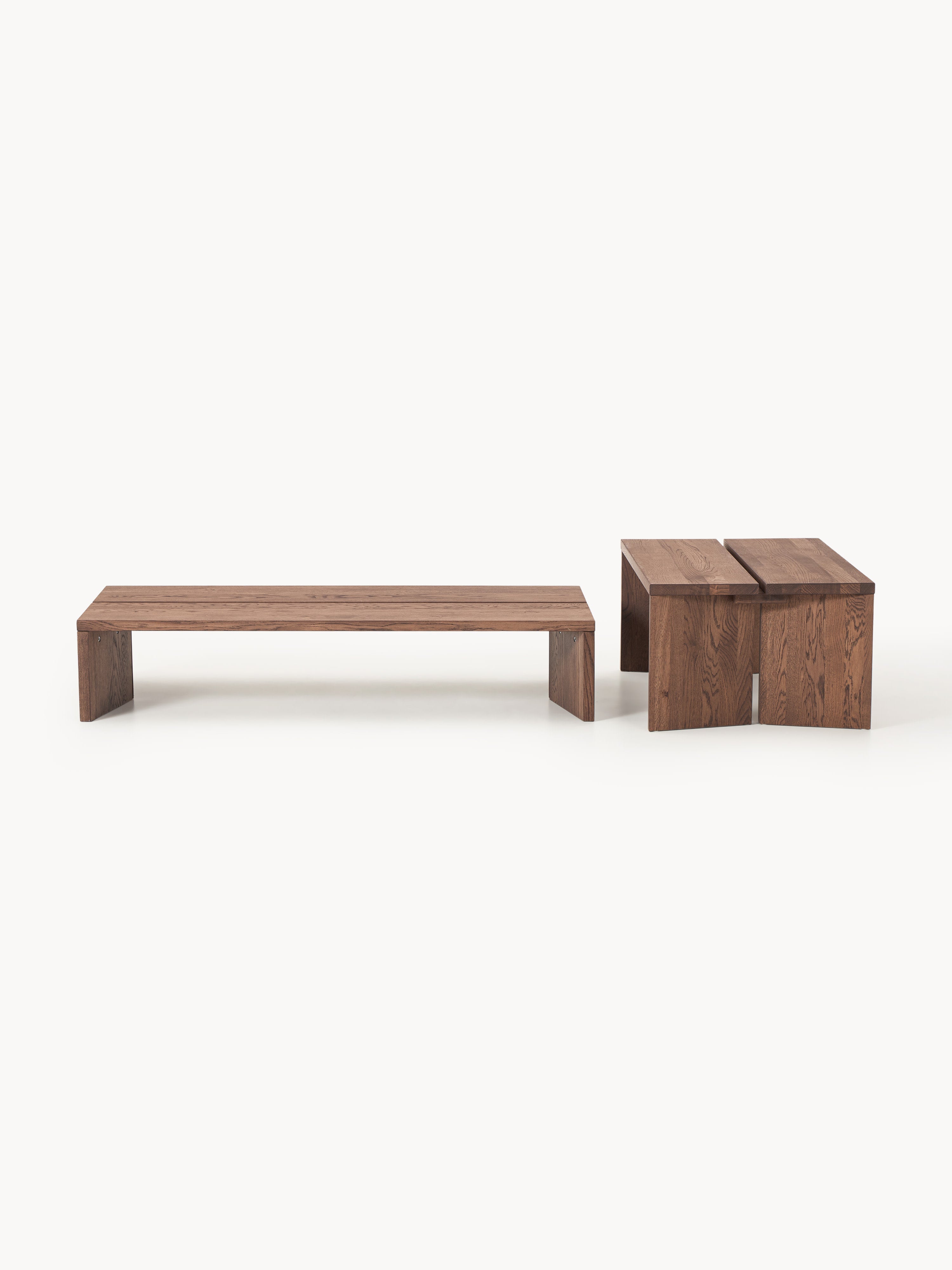 Couchtische Amad aus Eichenholz, 2er-Set