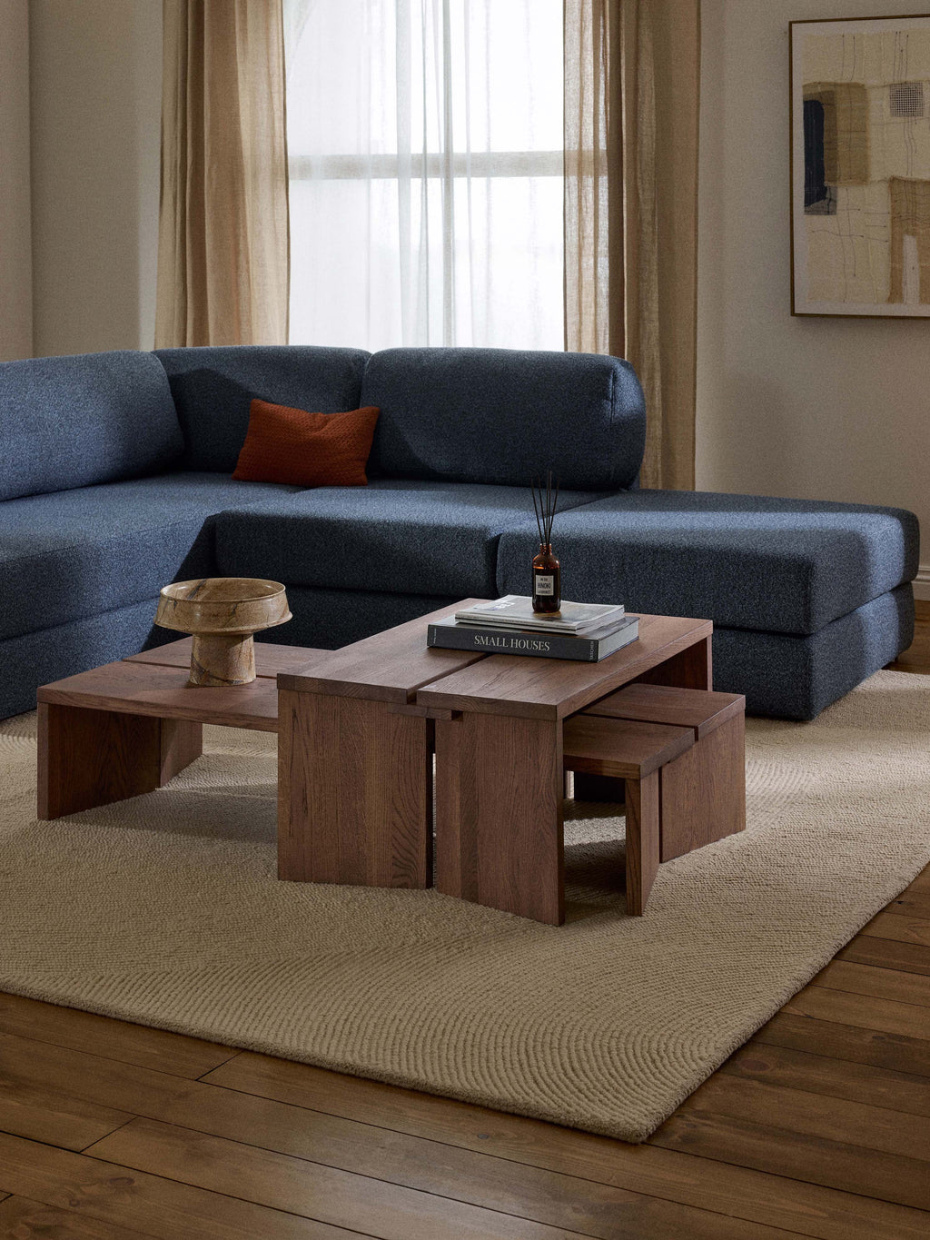 Couchtische Amad aus Eichenholz, 2er-Set