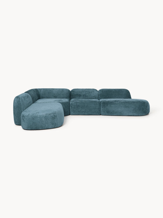 Galeriebild 1 - XL Modulares Teddy-Bouclé-Ecksofa Wolke mit Chaiselongue