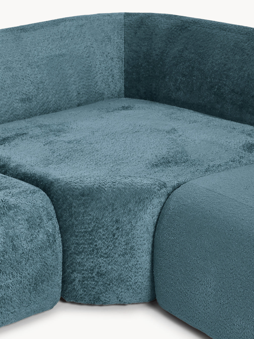 Modulares Teddy-Bouclé-Ecksofa Wolke (4-Sitzer) mit Chaiselongue