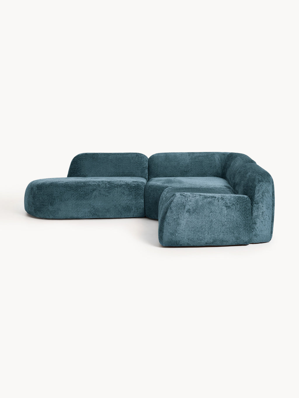 Galeriebild 1 - Modulares Teddy-Bouclé-Ecksofa Wolke (4-Sitzer) mit Chaiselongue