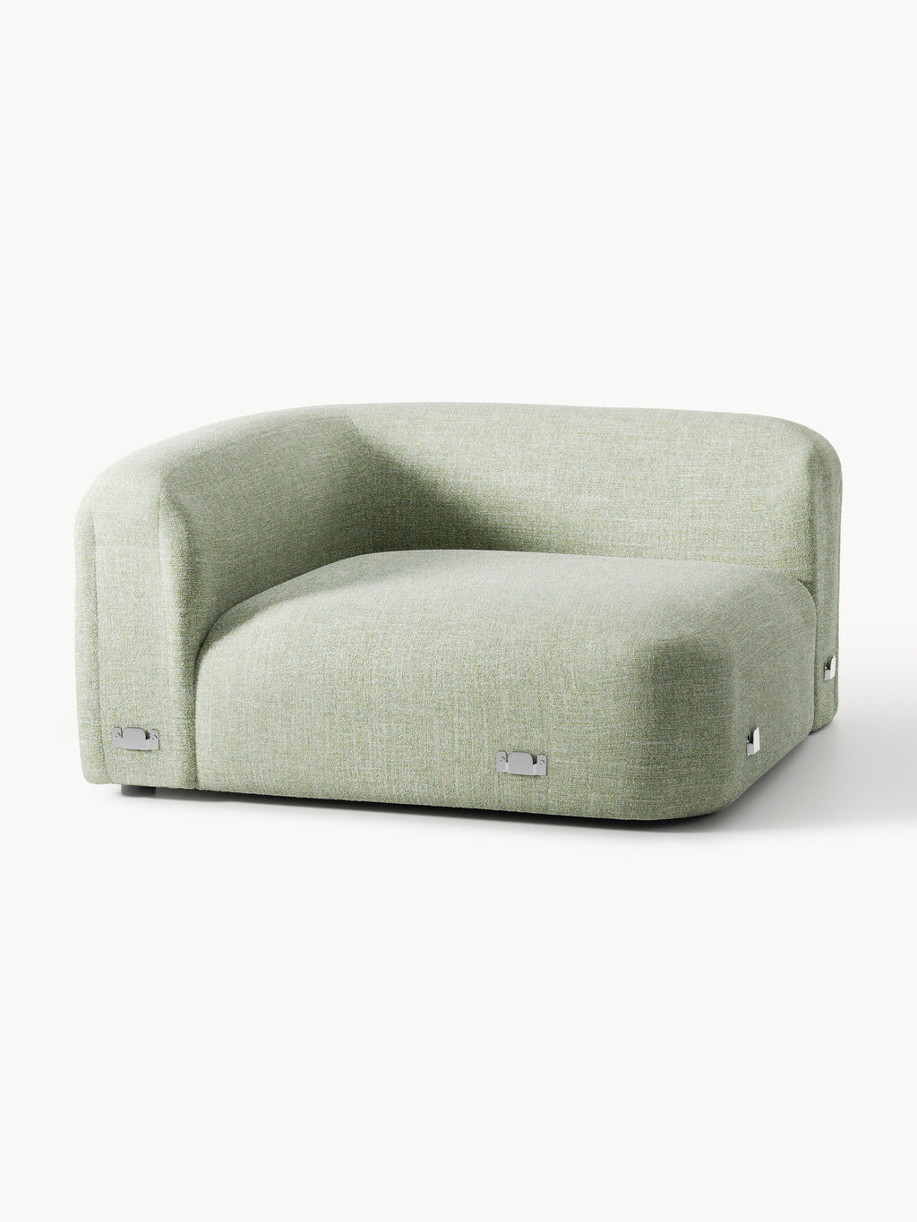 Rundes Bouclé-Eckmodul Wolke
