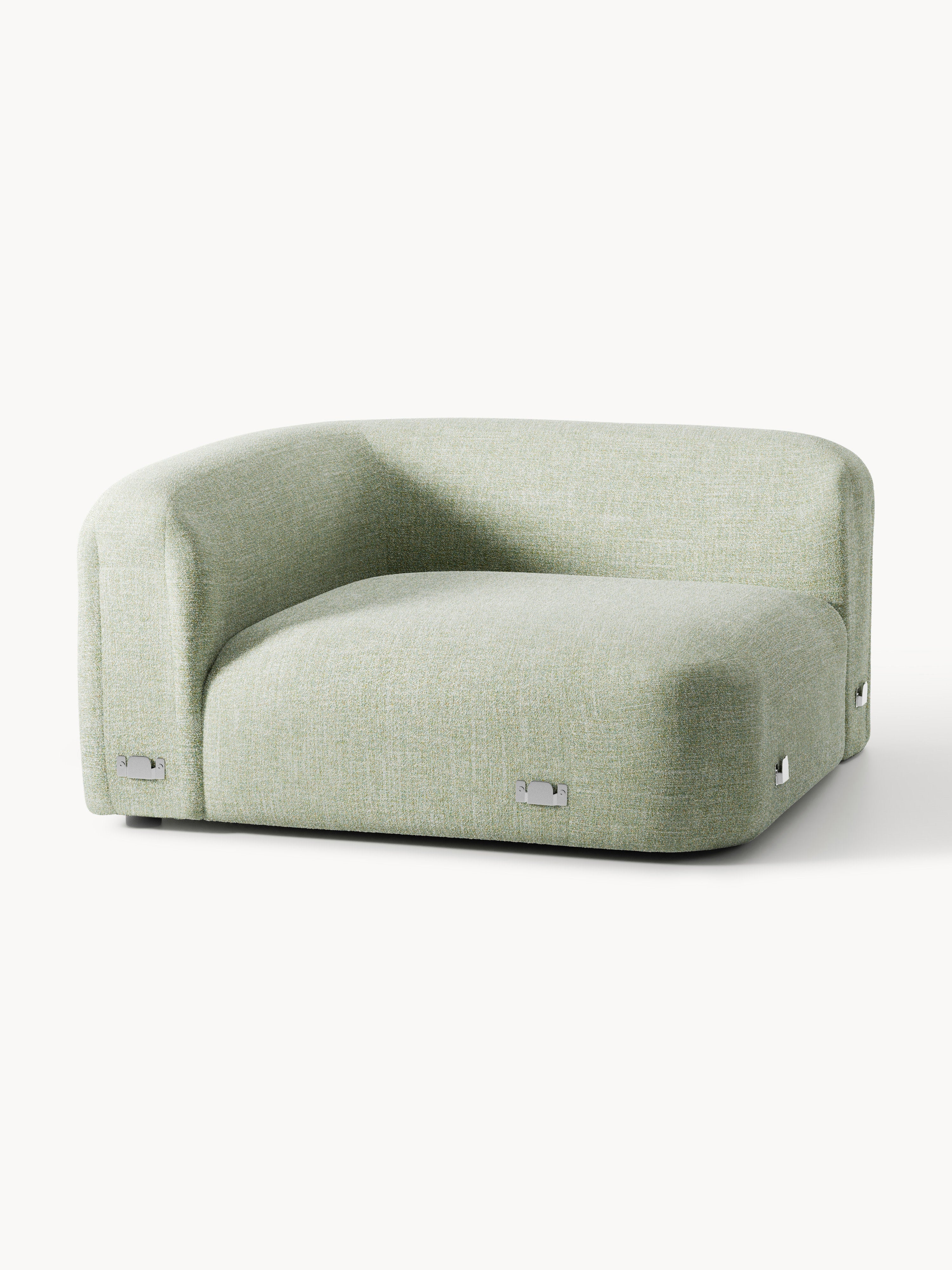 Rundes Bouclé-Eckmodul Wolke