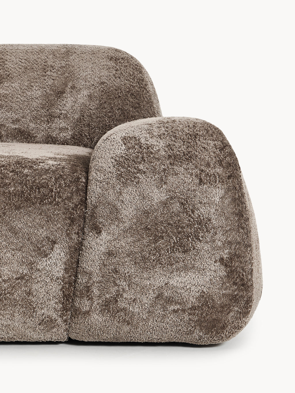 Teddy-Bouclé-Sofa Wolke (2-Sitzer) mit Chaiselongue