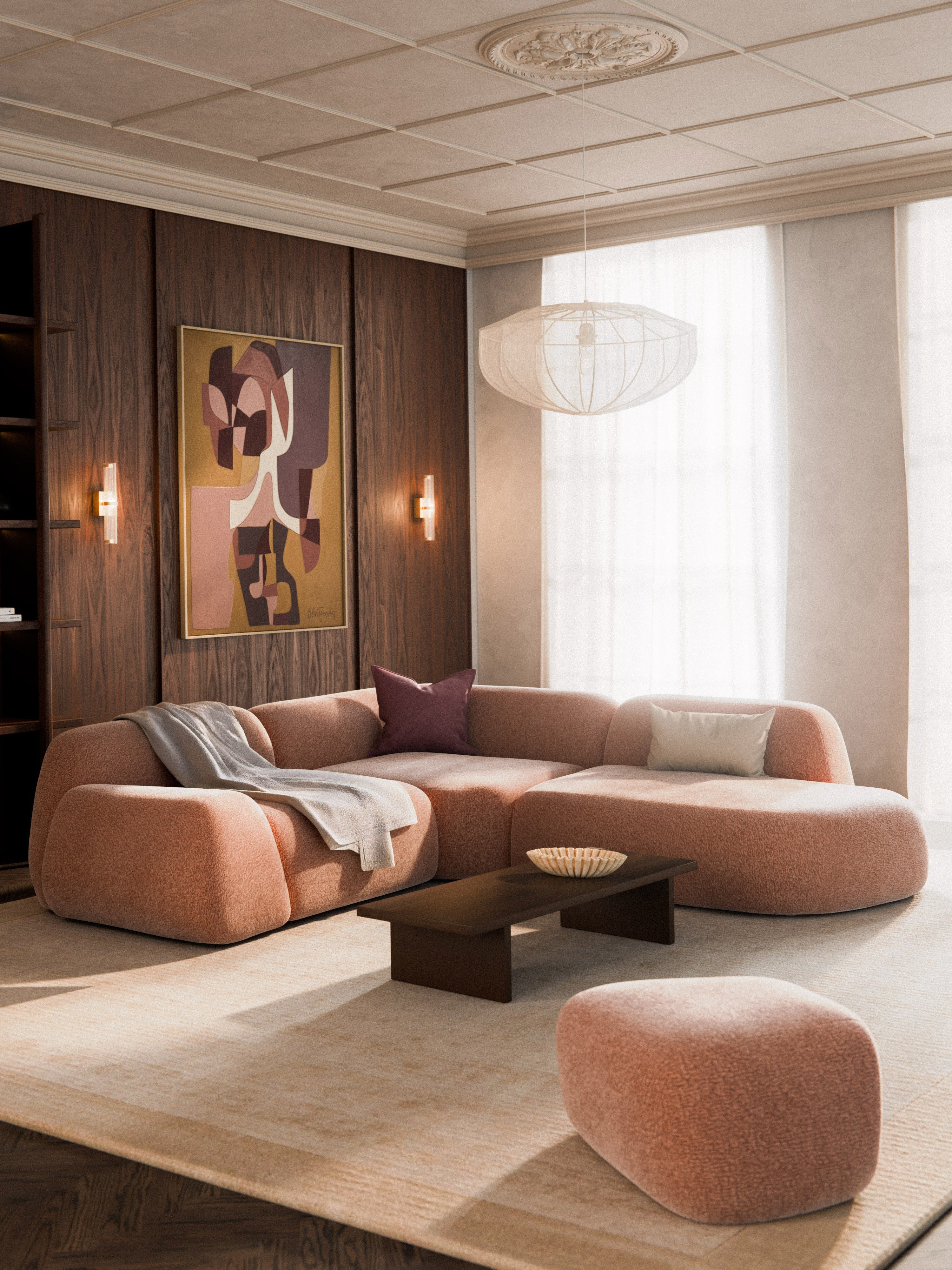 Ovaler Sofa-Hocker Wolke