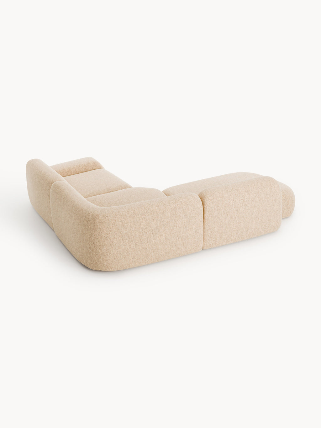 Modulares Bouclé-Ecksofa Wolke (4-Sitzer) mit Chaiselongue