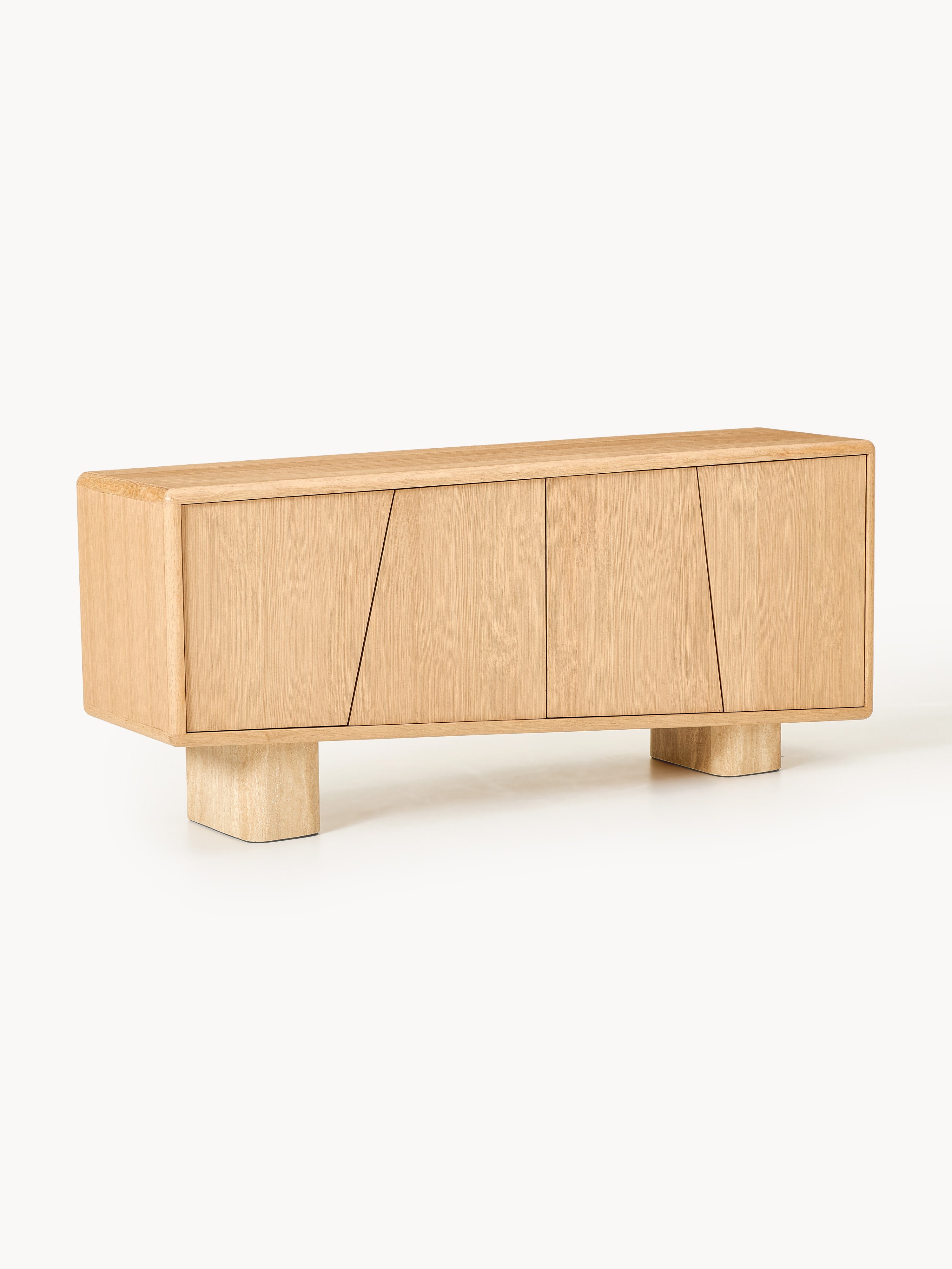 Galeriebild 1 - Holz-Sideboard Tundra mit Travertin-Beinen