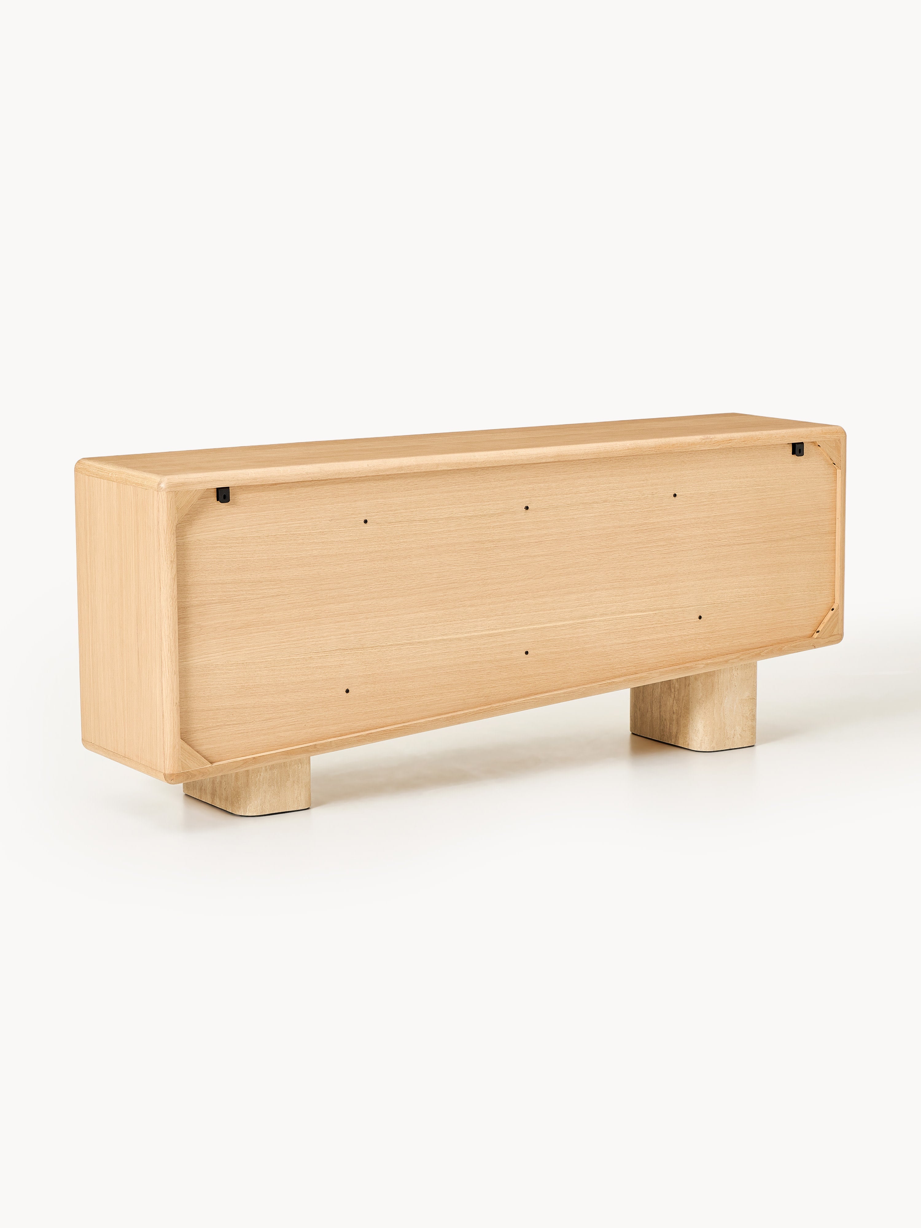 Holz-Sideboard Tundra mit Travertin-Beinen