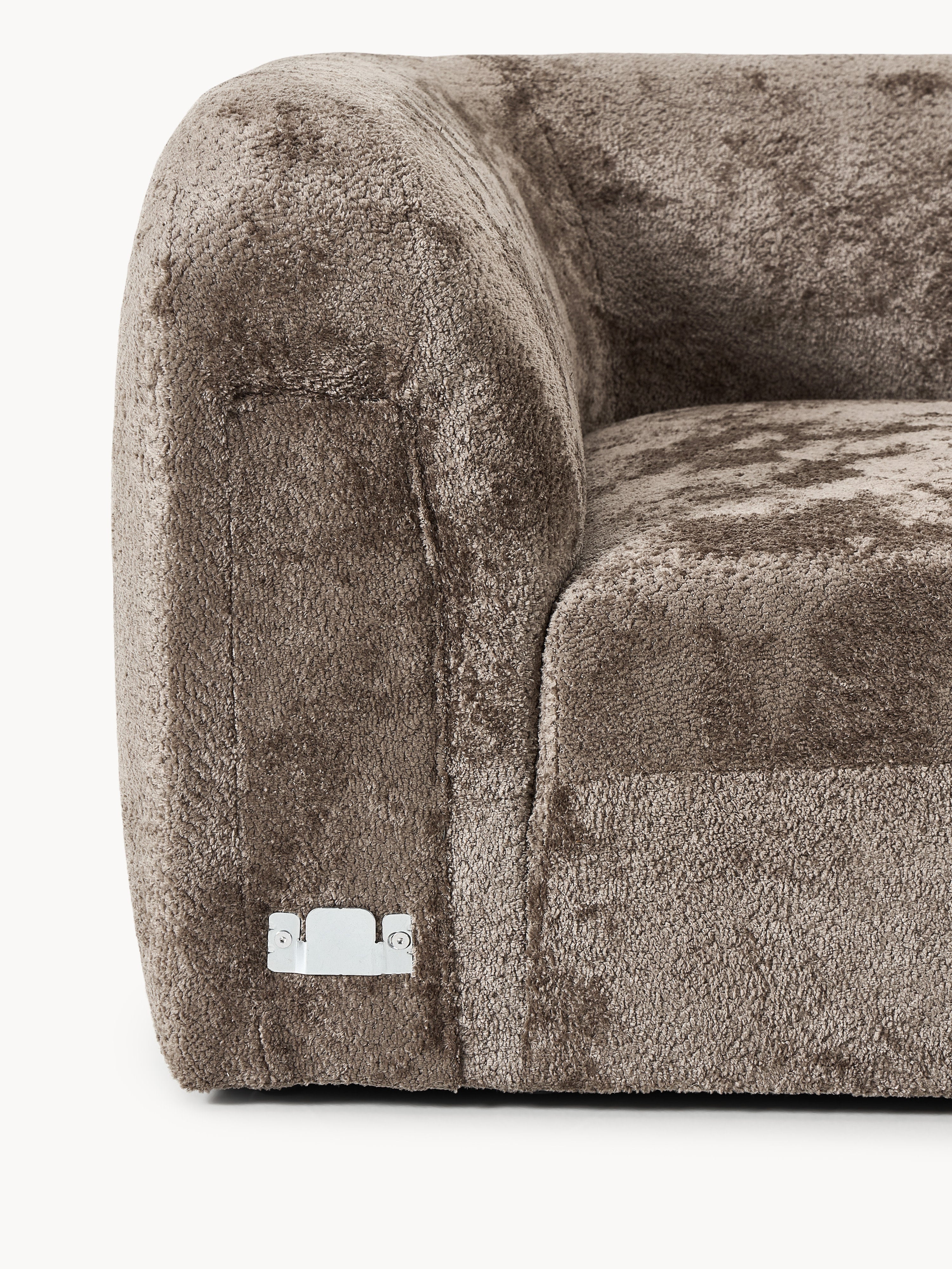 Rundes Teddy-Bouclé-Eckmodul Wolke