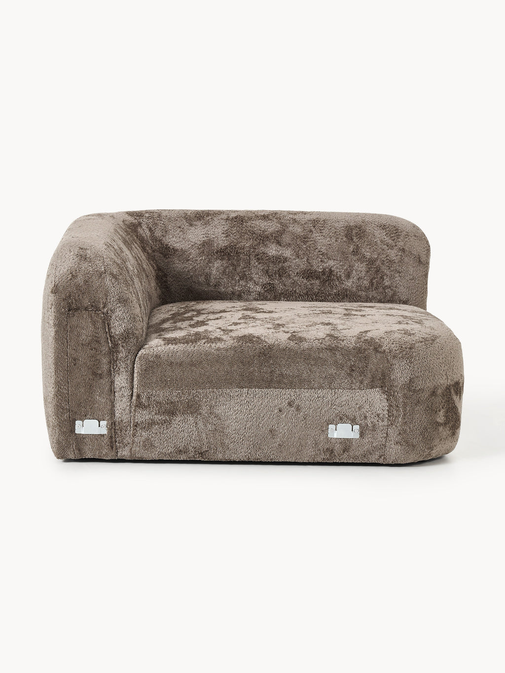 Rundes Teddy-Bouclé-Eckmodul Wolke