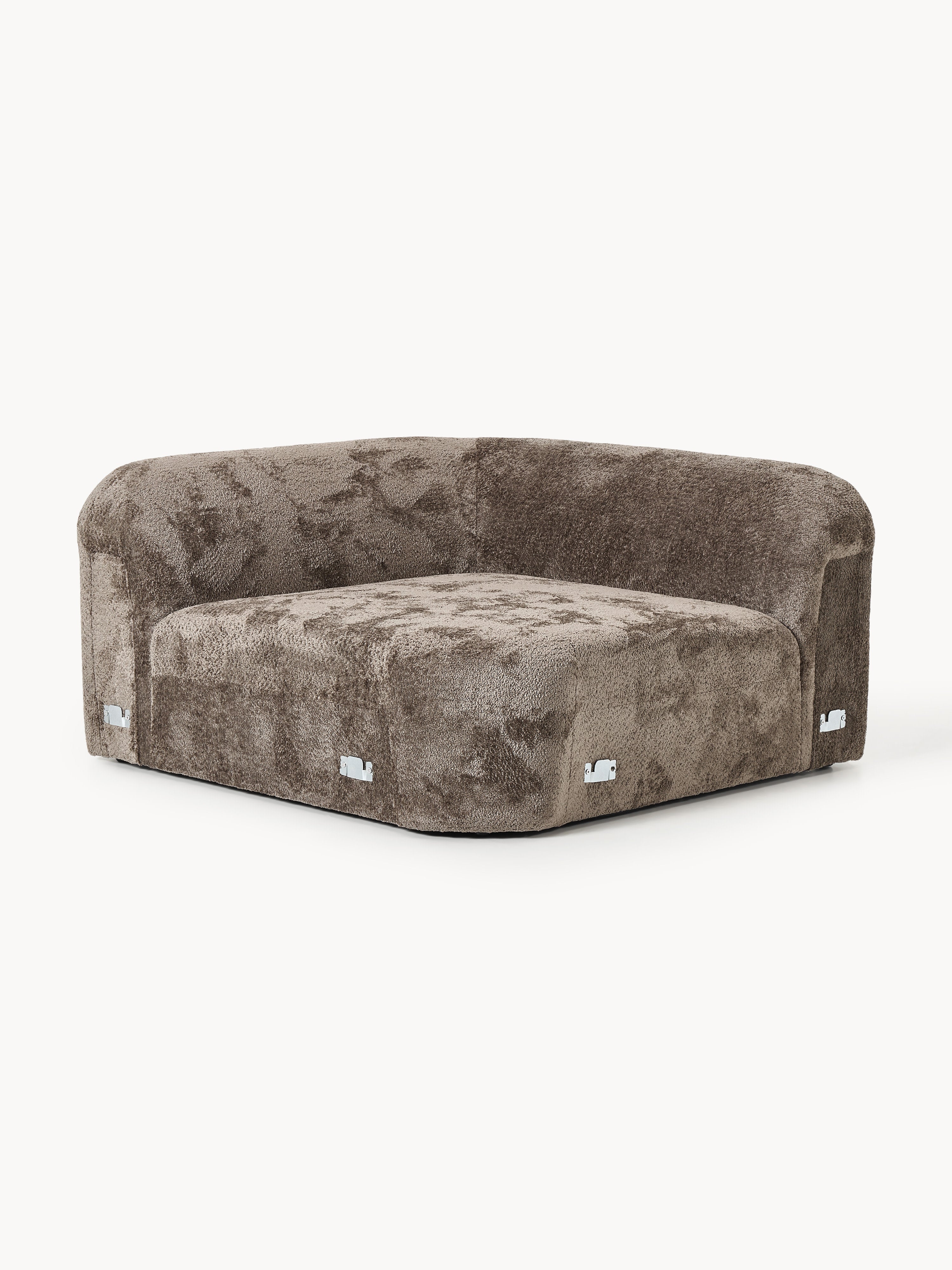 Galeriebild 1 - Rundes Teddy-Bouclé-Eckmodul Wolke