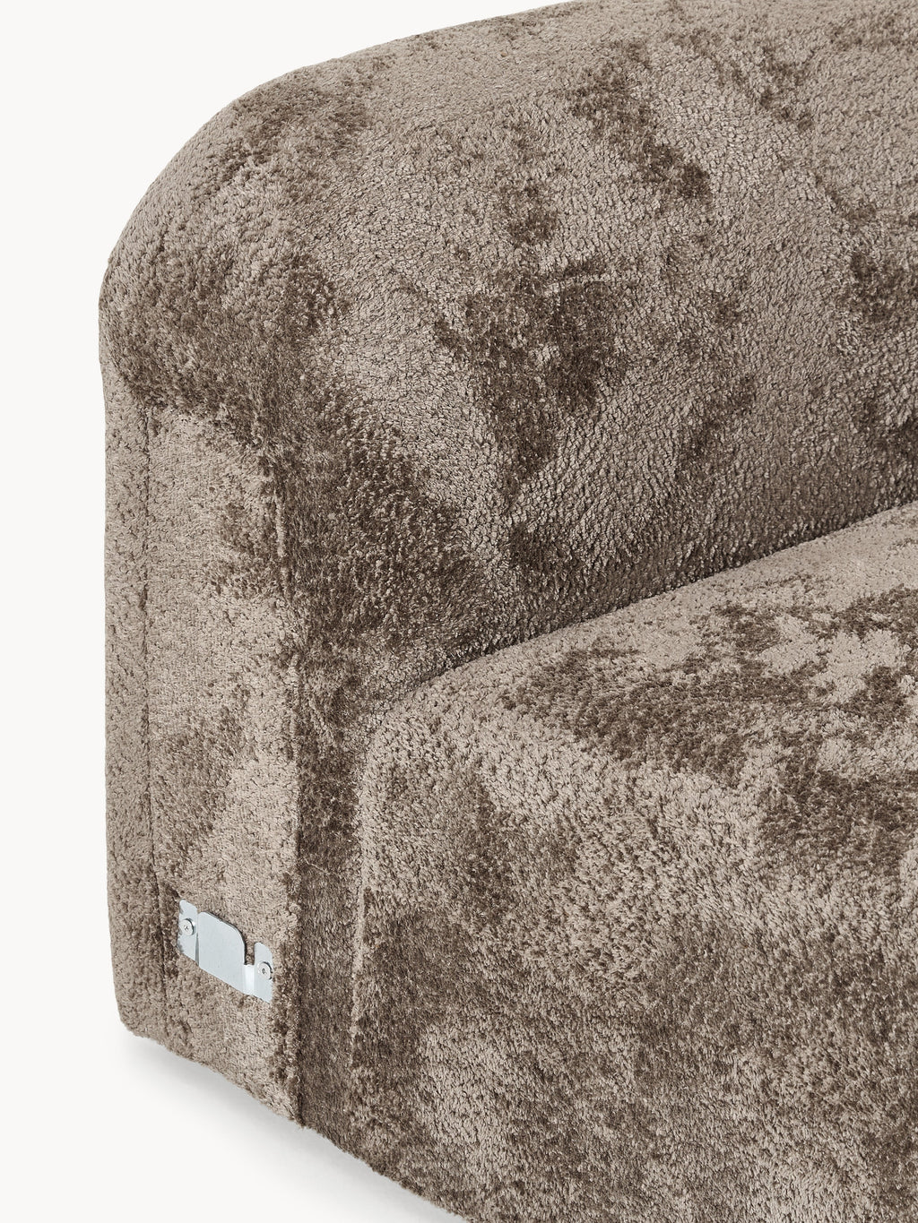 Rundes Teddy-Bouclé-Eckmodul Wolke