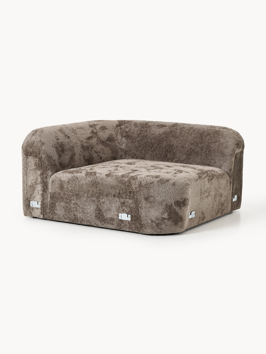 Rundes Teddy-Bouclé-Eckmodul Wolke